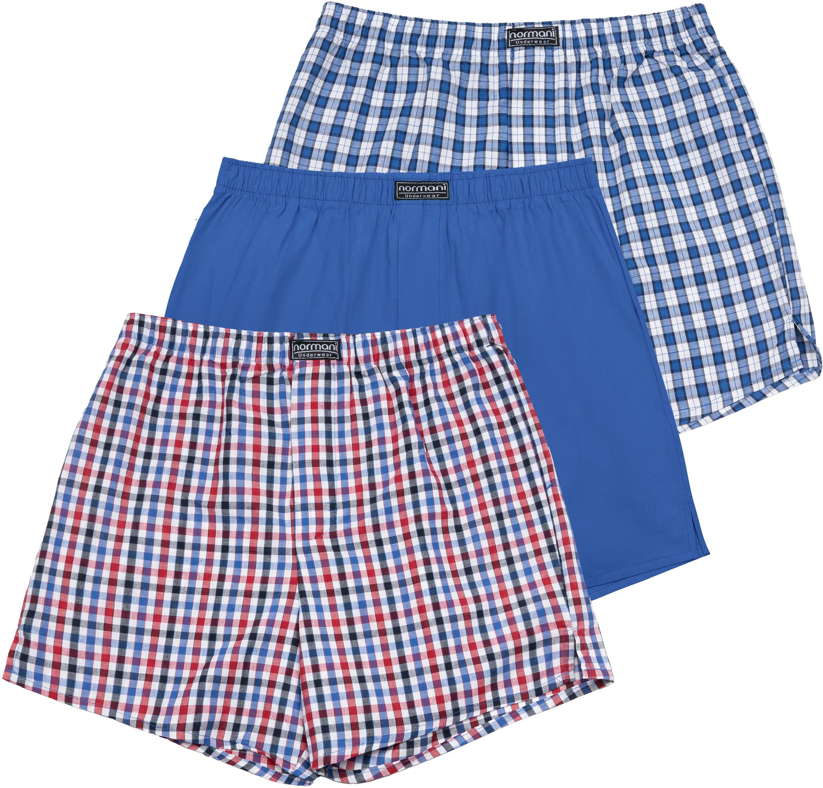 normani Boxershorts 3 Stück Herren Web Boxershorts Aus atmungsaktiver Baumw günstig online kaufen