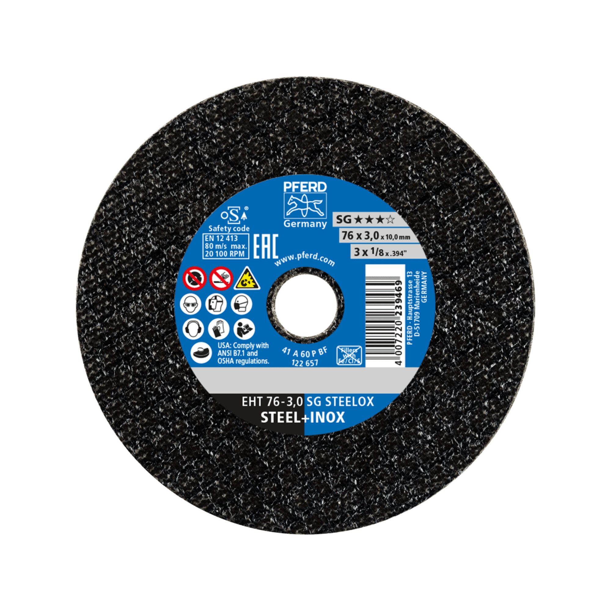 Pferd Trennscheiben PFERD TOOLS Klein-Trennscheibe EHT 76x3,0x10mm gerade Leistungslinie S