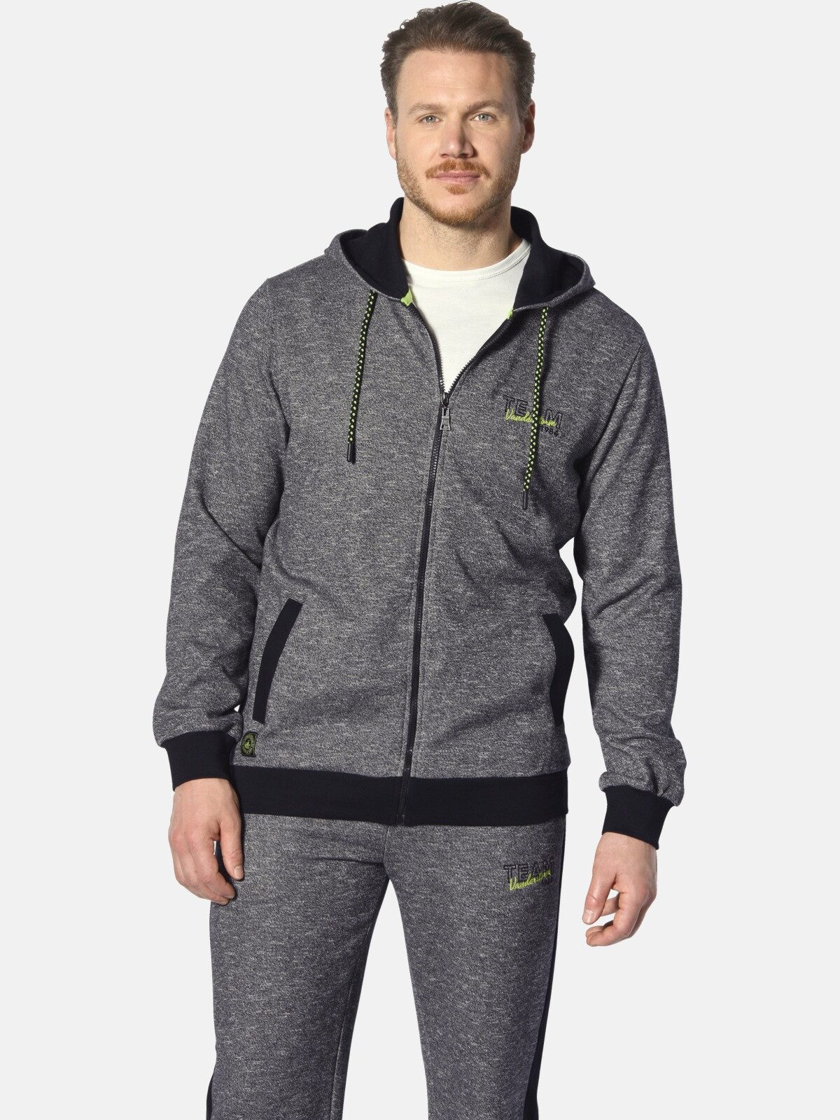Jan Vanderstorm Kapuzensweatjacke RUMOLT mit elastischem Saumbund günstig online kaufen