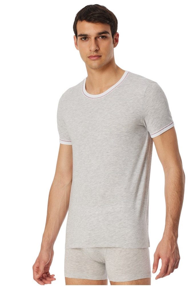 Schiesser T-Shirt Revival Lorenz Kurzarm Unterwäsche hellgrau Herren
