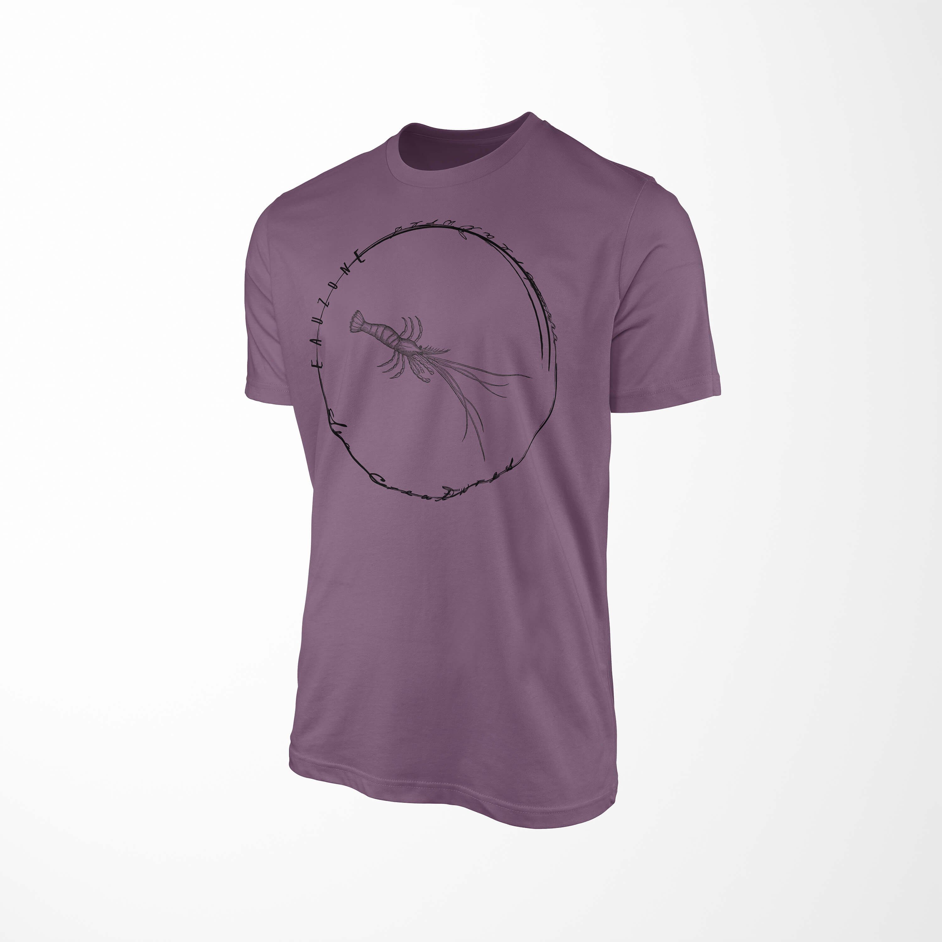 / T-Shirt Sea und Sinus T-Shirt Fische Schnitt sportlicher feine Struktur Creatures, Tiefsee - Sea 012 Shiraz Art Serie: