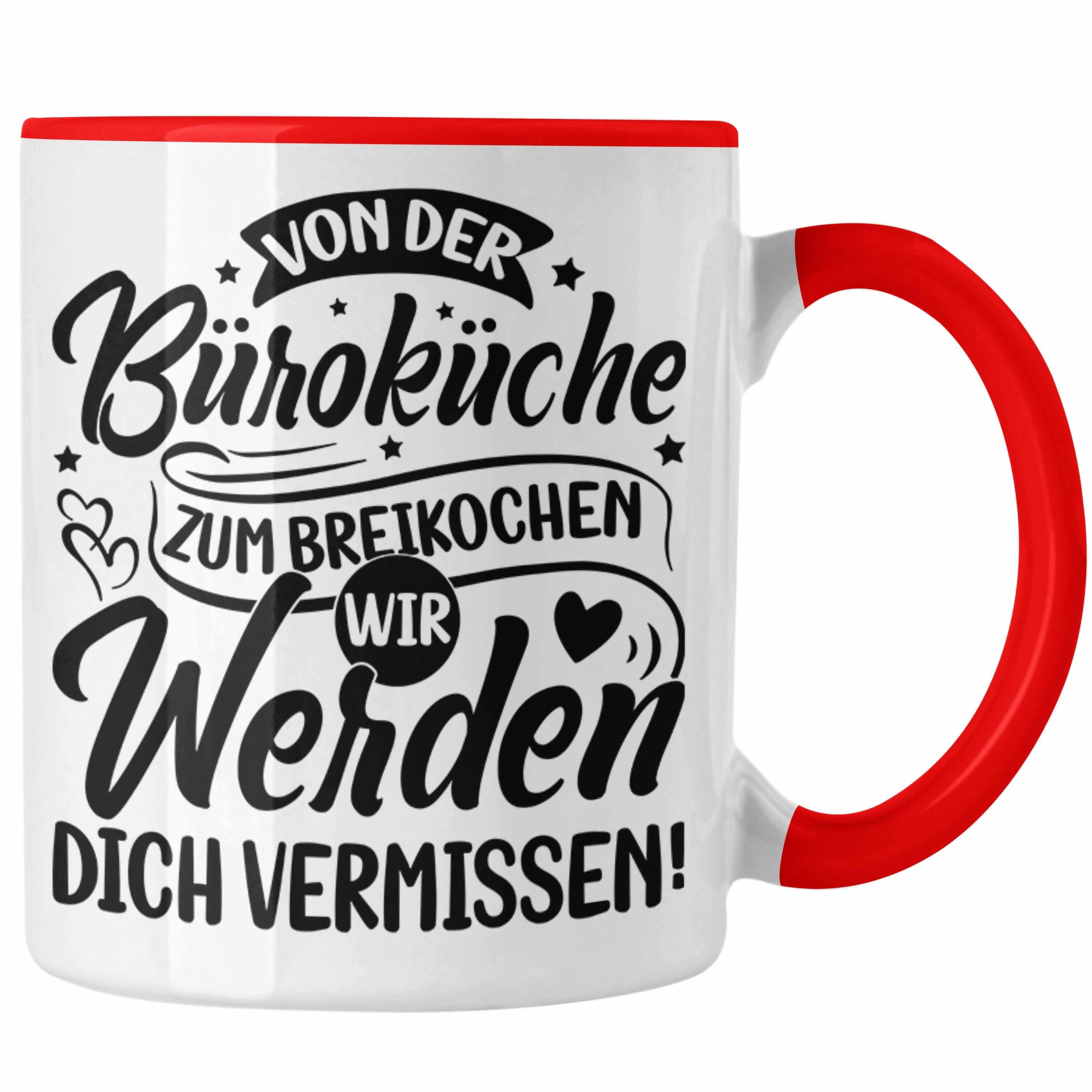 Trendation Tasse Mutterschutz Kollegi Geschenk Abschied Mutterschutz Tasse Kaffeetasse Rot