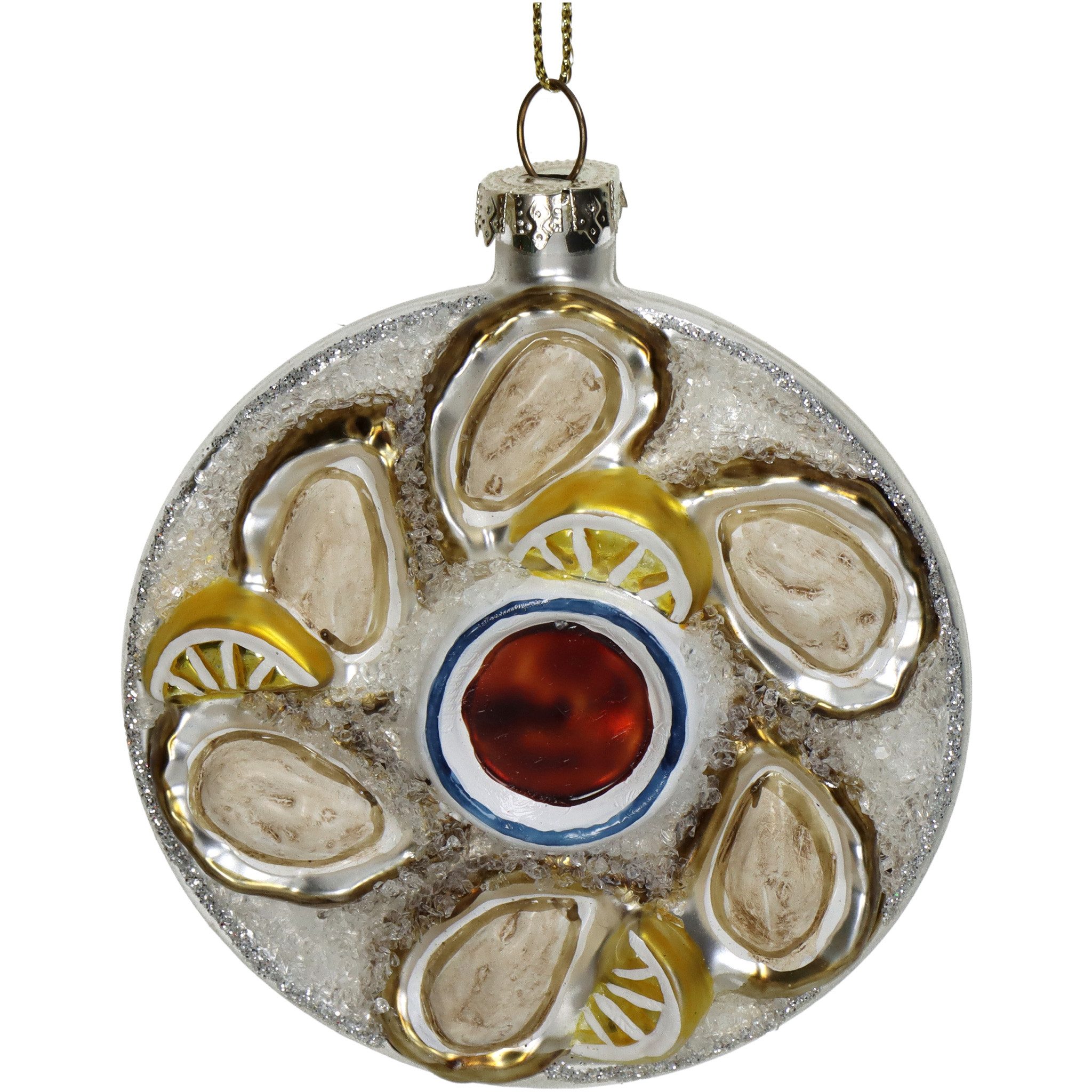 HD Collection Christbaumschmuck, Christbaumschmuck Glas 10,2cm Austernplatt günstig online kaufen