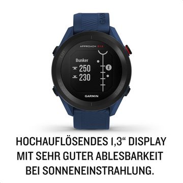 Garmin Smartwatch (1,3 Zoll, Android iOS), Golfuhr mit Schlagweitenmessung & Distanzangaben zum Grün Hindernissen