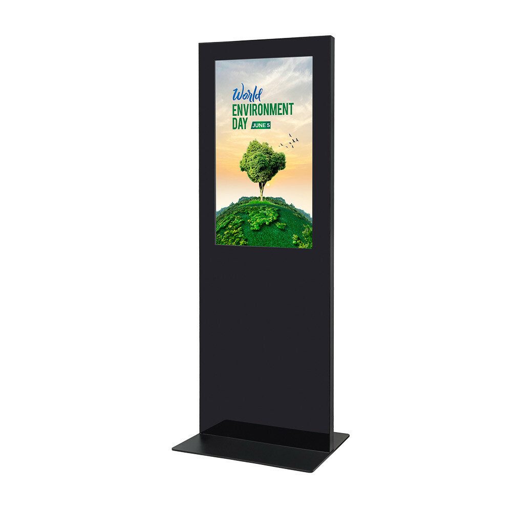 Showdown Displays Einzelrahmen Showdown Displays Digitale Infostele Slim Schwarz Mit 43" Samsung-Bild, (1 St)
