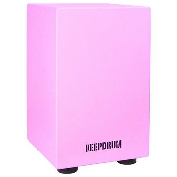 keepdrum Cajon DC1M PK Junior Pink,Bundle, mit Tasche und Pad