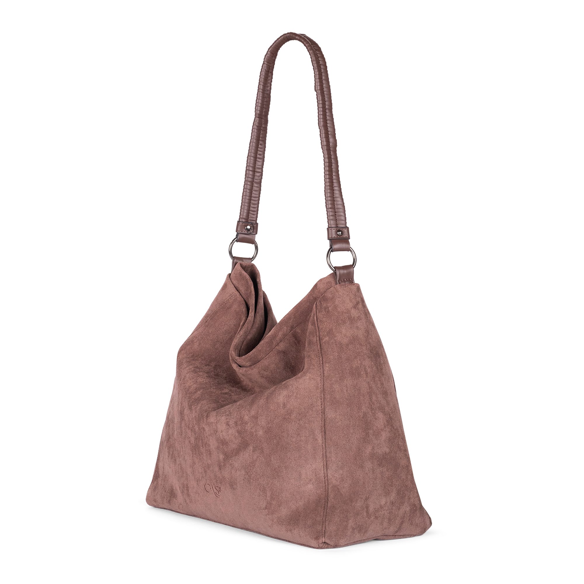 Cas8 Shopper Rike 34850 aus veganem Suede mit viel Platz und viel Funktionalität