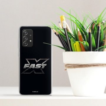 DeinDesign Handyhülle Fast & Furious Logo Offizielles Lizenzprodukt Fast X Logo Metal, Samsung Galaxy A52s 5G Silikon Hülle Bumper Case Handy Schutzhülle