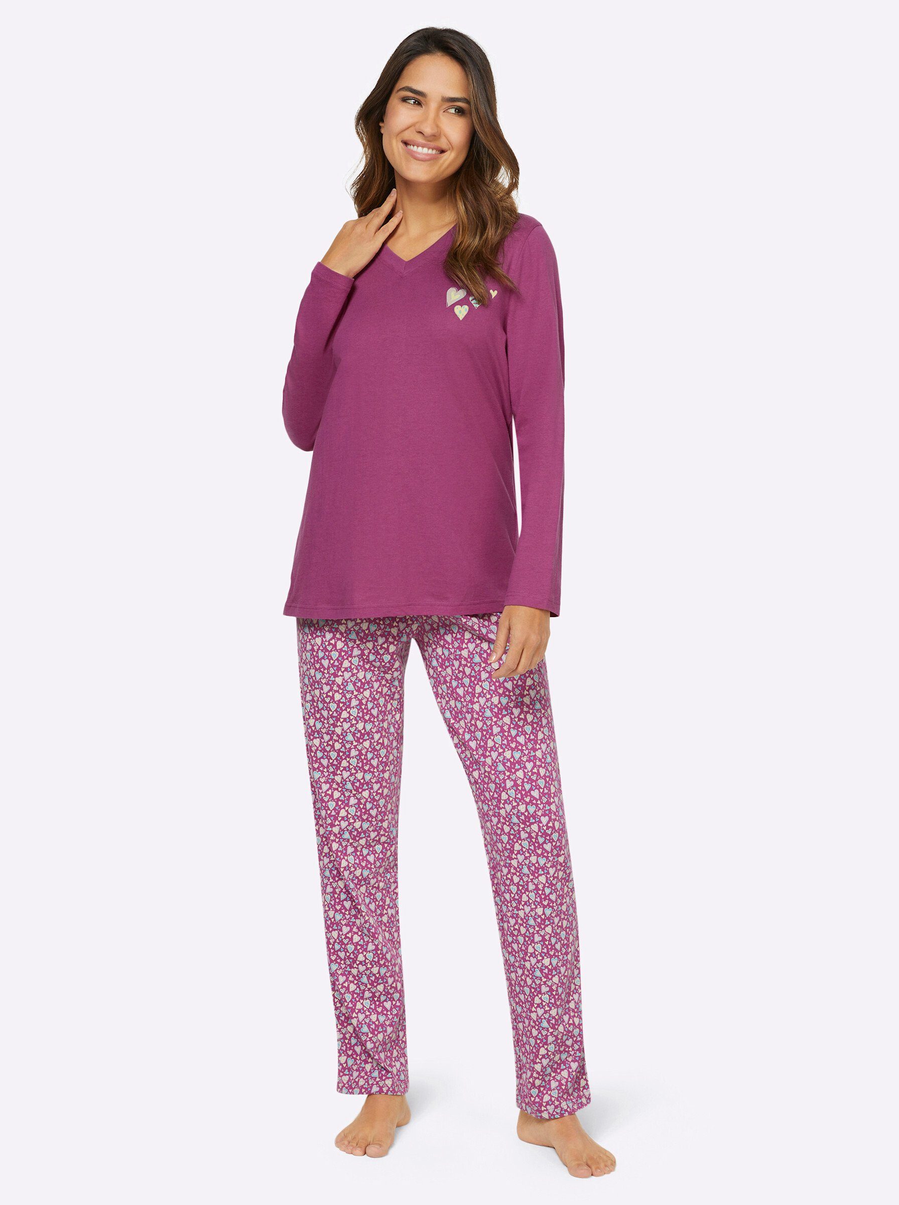 Witt Schlafanzug Schlafanzug Langarm