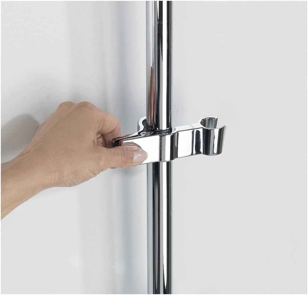 WENKO Brausehalter Duschkopfhalter Metall Chrom, Universal-Handbrausehalter günstig online kaufen