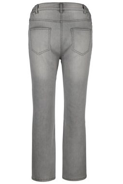 MIAMODA Röhrenjeans 7/8-Jeans Slim Fit Glitzerherzchen 4-Pocket