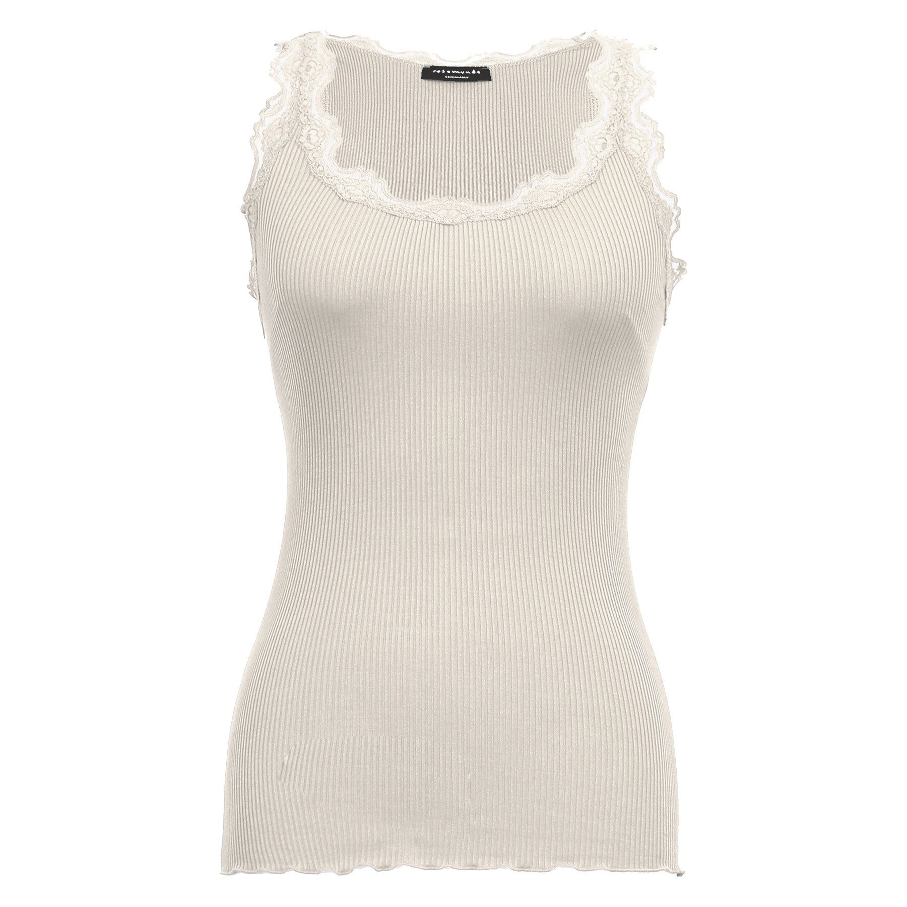 rosemunde Shirttop Seidentop BABETTE mit Spitzenbesatz