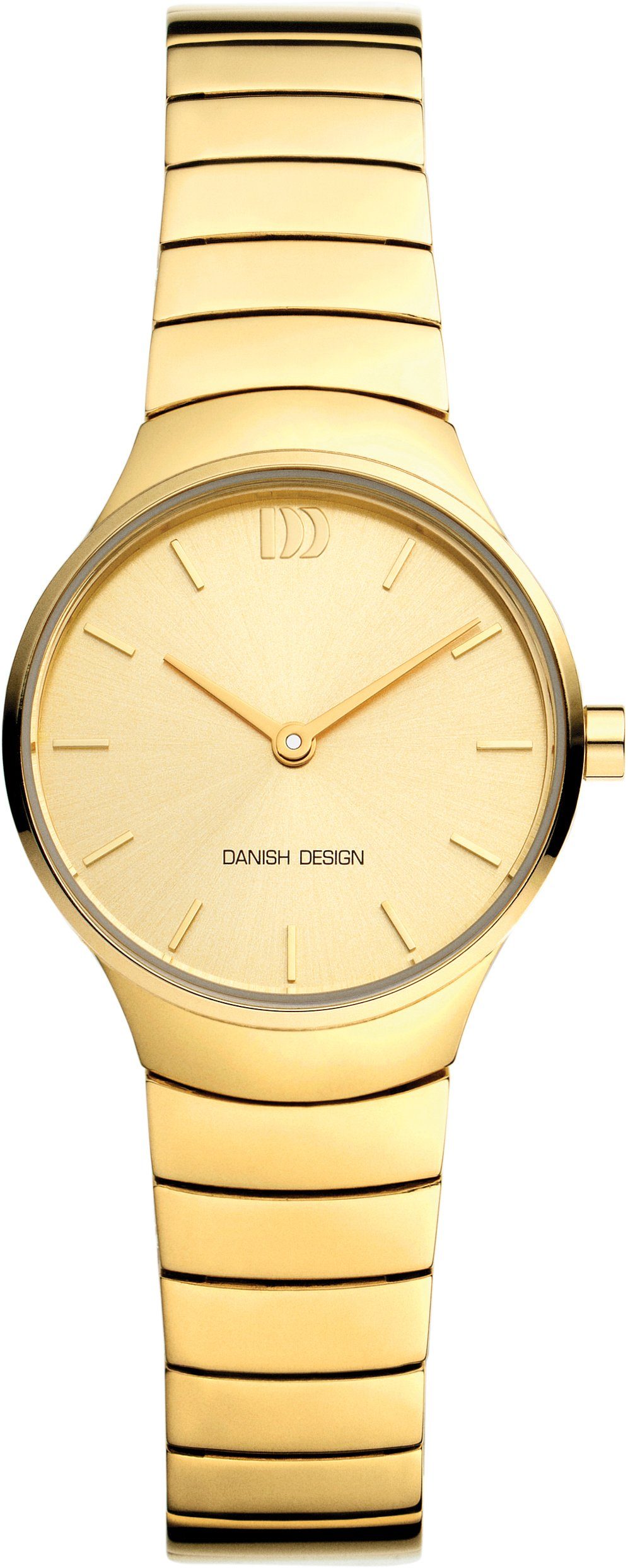 Danish Design Quarzuhr Jolie, elegante Damenuhren ⌀26mm Edelstahl Metallband Gold