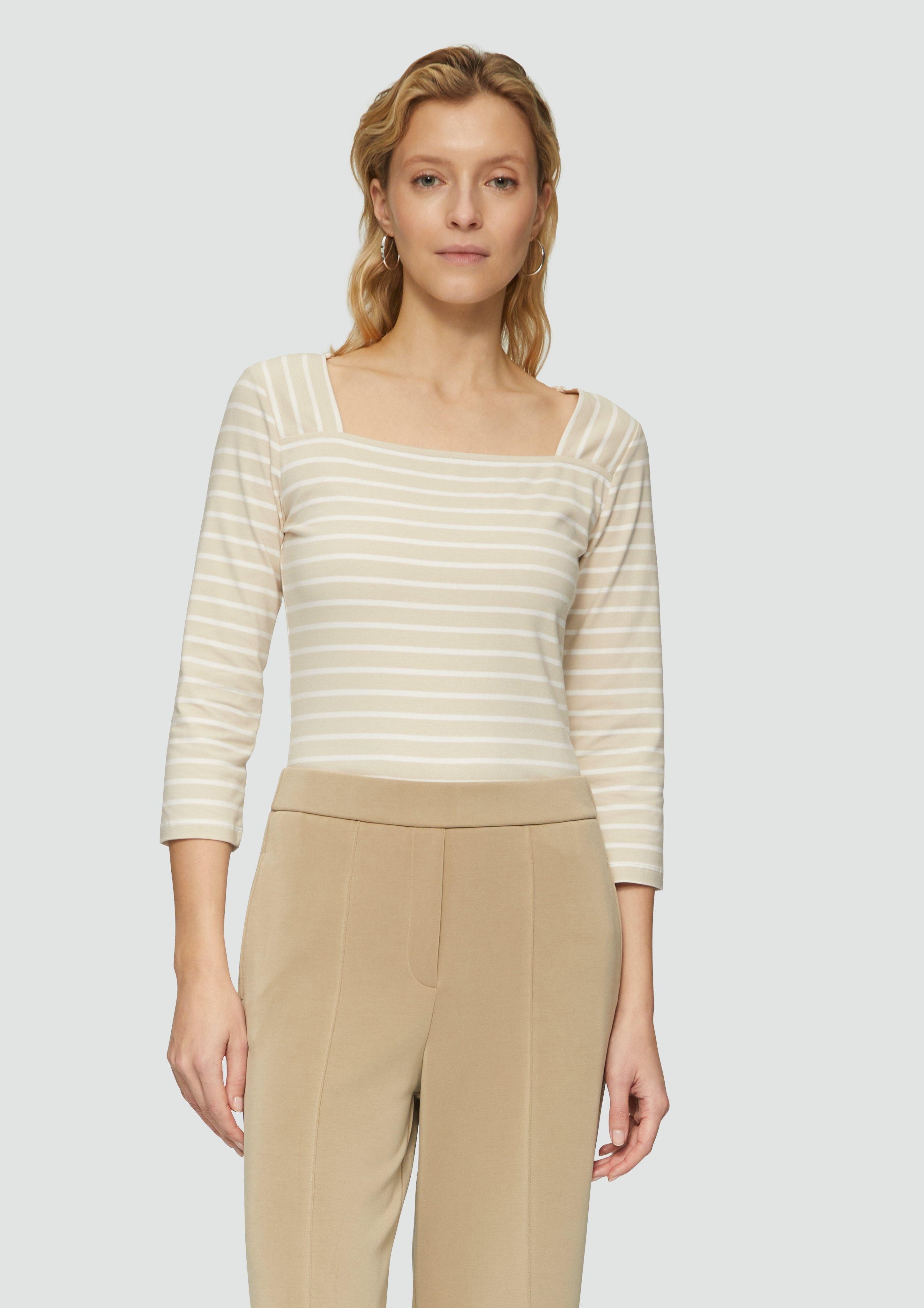 s.Oliver BLACK LABEL 3/4-Arm-Shirt Streifenshirt mit günstig online kaufen