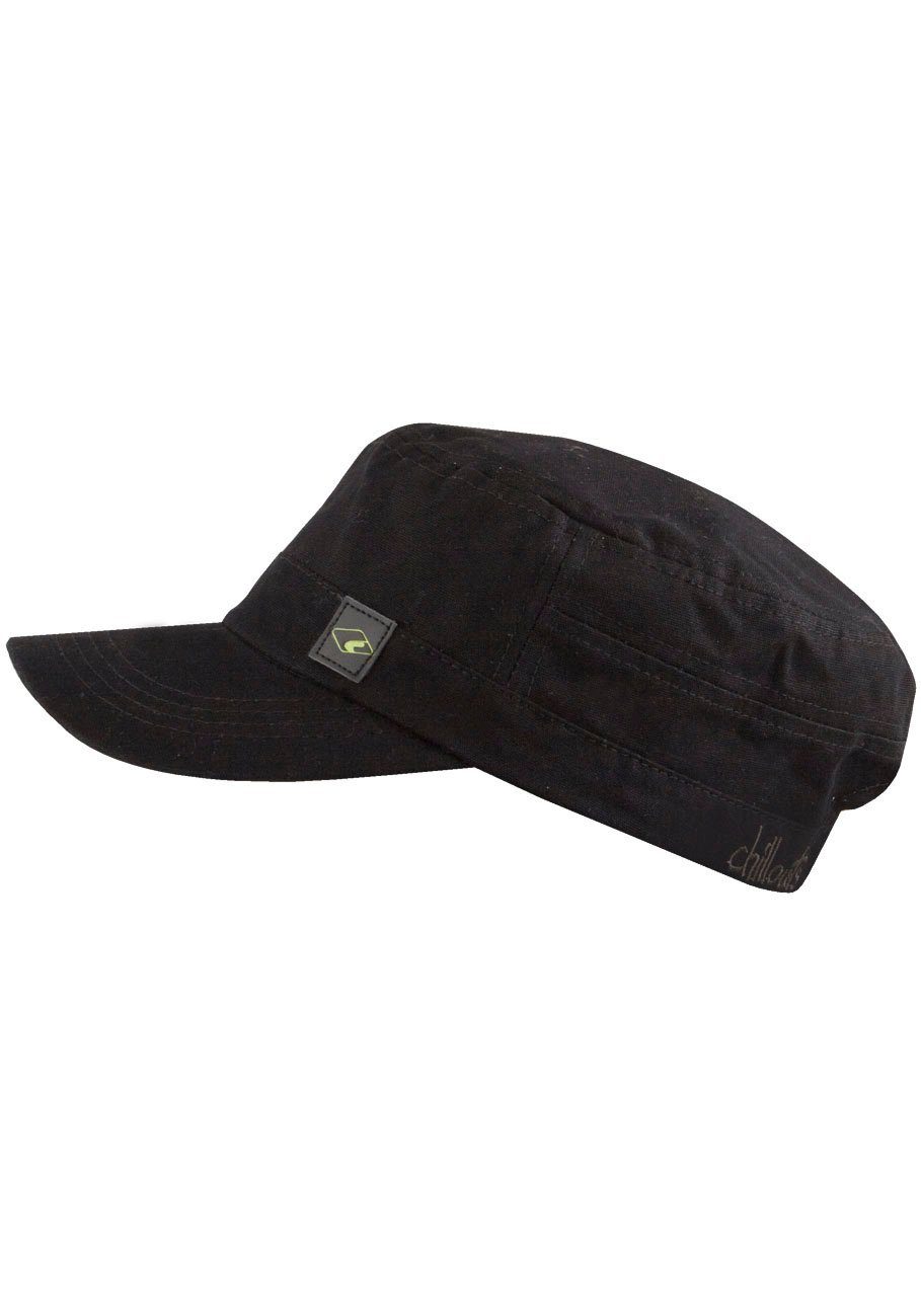 chillouts Army Cap El Paso Hat aus reiner Baumwolle, atmungsaktiv, One Size,  Mit Logostickerei am Rand