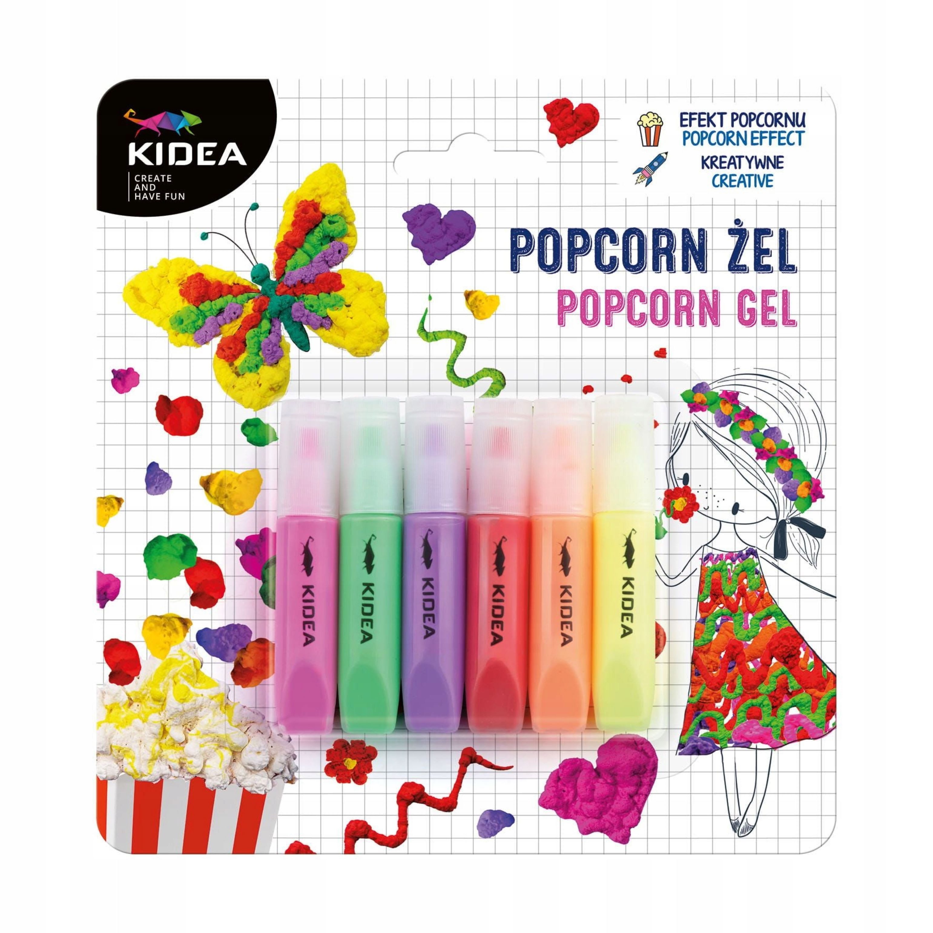 Kidea Popcornmaschine Kidea Popcorn-Gel – 3D-Malspaß für kreative Kinder!