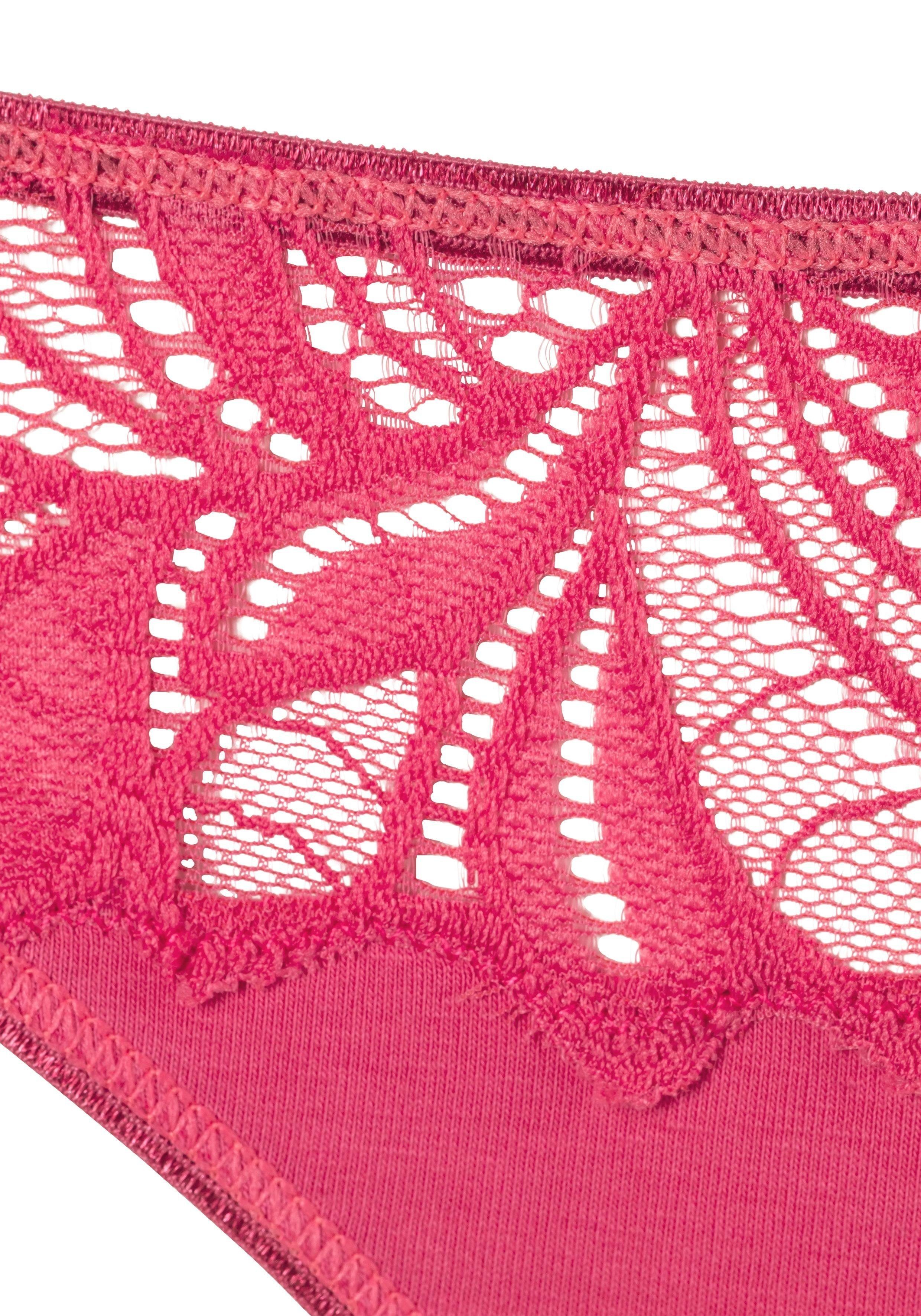 Baumwoll-Qualität elastischer aus 5-St) Bikinislip petrol pink, (Packung, navy, Vivance