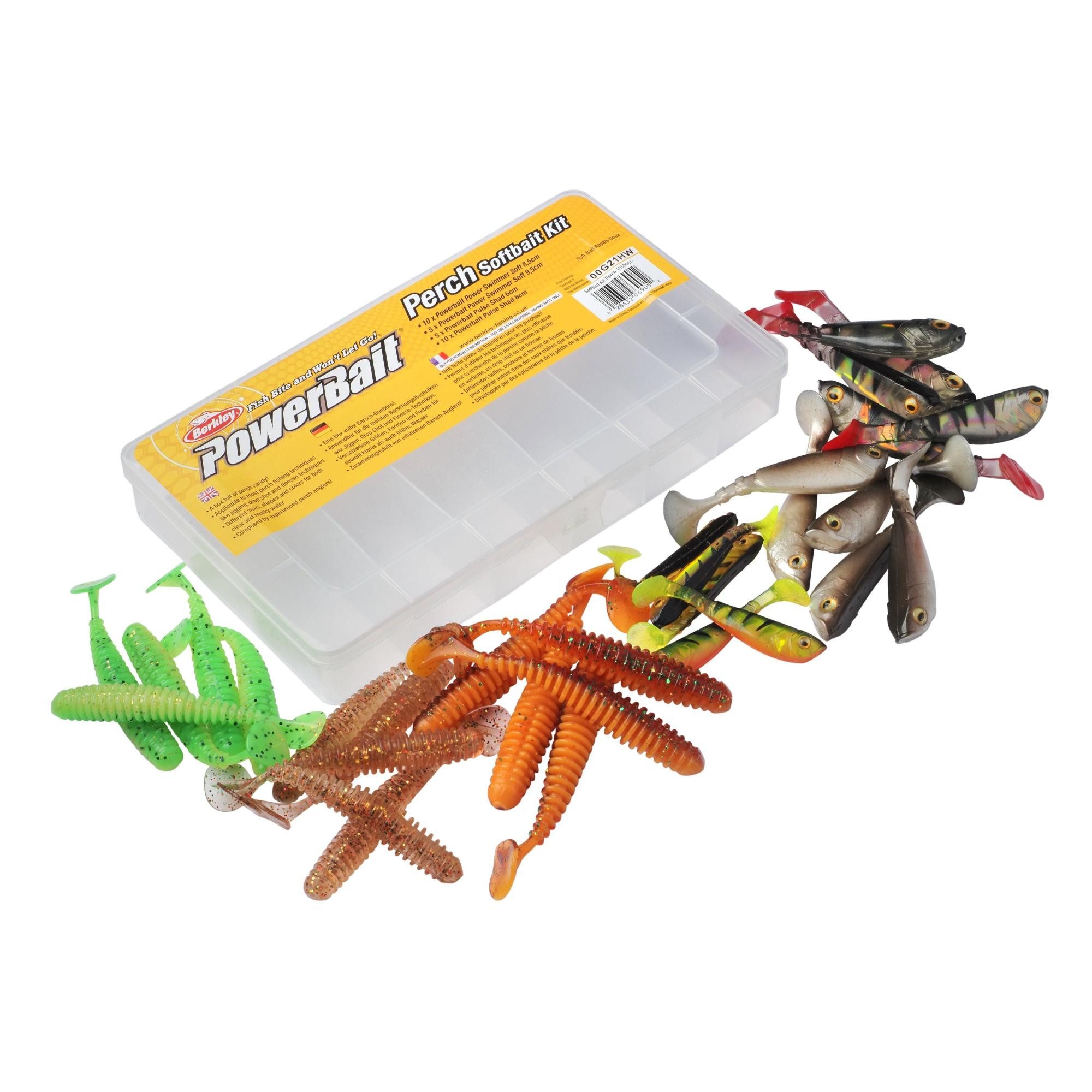 Kunstköder Softbait Kit "Perch" Barsch 30 Teile PowerBait Gummis