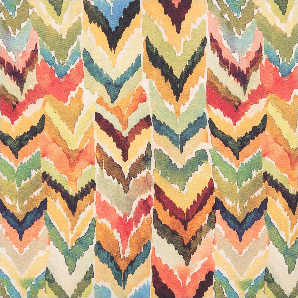 SCHÖNER LEBEN. Stoff Viskosestoff Meterware Nylon Twill Chevron bunt 145cm, pflegeleicht