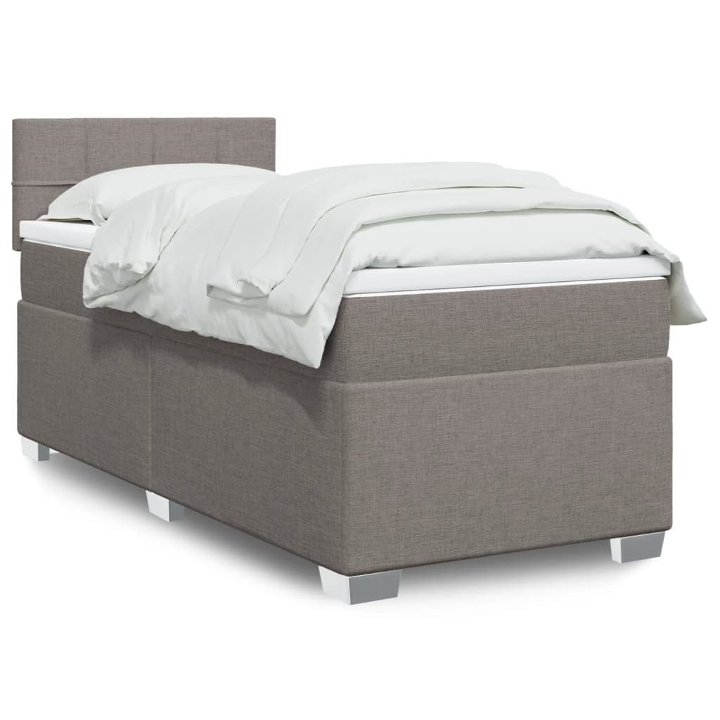 vidaXL Bett Boxspringbett mit Matratze Taupe günstig online kaufen