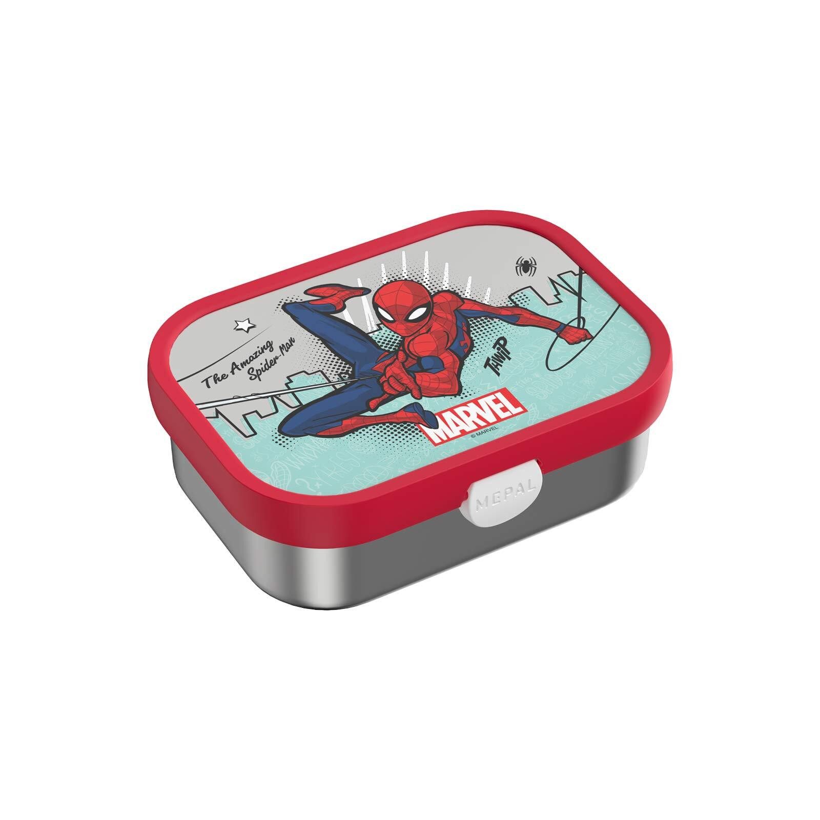Mepal Lunchbox Campus Edelstahl-Brotdose mit Gabel 18 x 13 cm, Edelstahl/Kunststoff, (1-tlg), Spülmaschinenfest