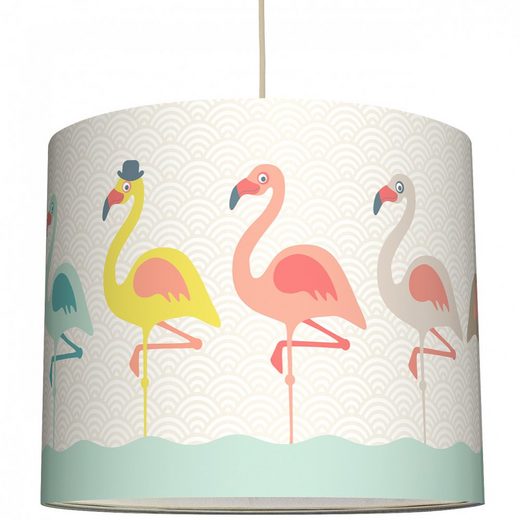anna wand Lampenschirm »Funny Flamingo ø 40 cm / 34 cm hoch - Hängelampe Kinderzimmer«