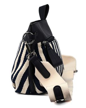 Gabor Schultertasche GABOR LORENA-Crossc-Bag Umhängetasche 27x10x21 Stripes Blue