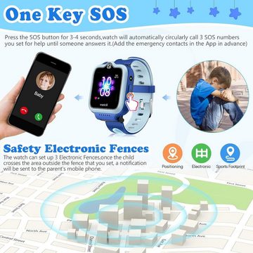 ele eleoption Smartwatch (4G), Kinderuhr Telefon wasserdichte für Jungen und Mädchen, 2-Wege-Anruf