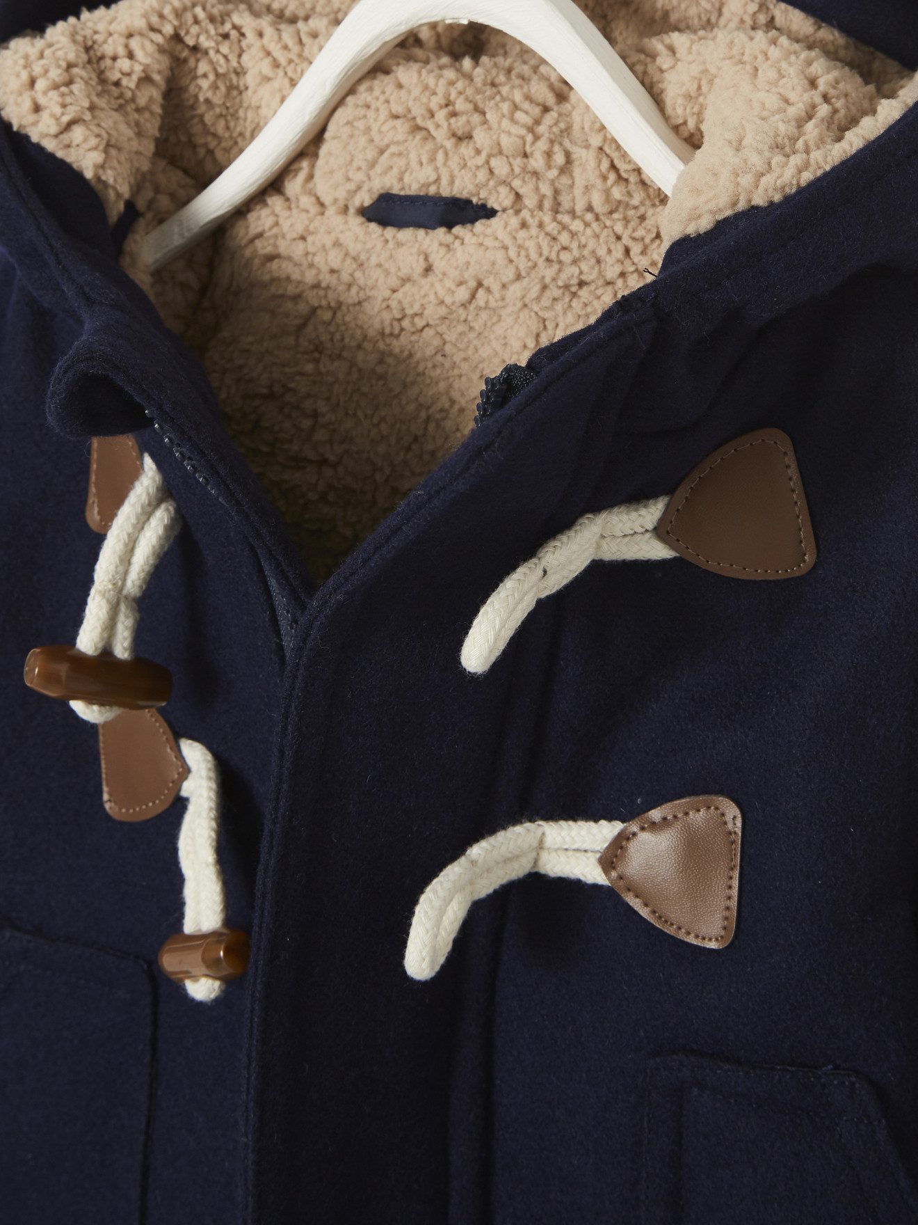 vertbaudet Dufflecoat Baby Jacke mit Kapuze, Dufflecoat – Bild 4 von 5
