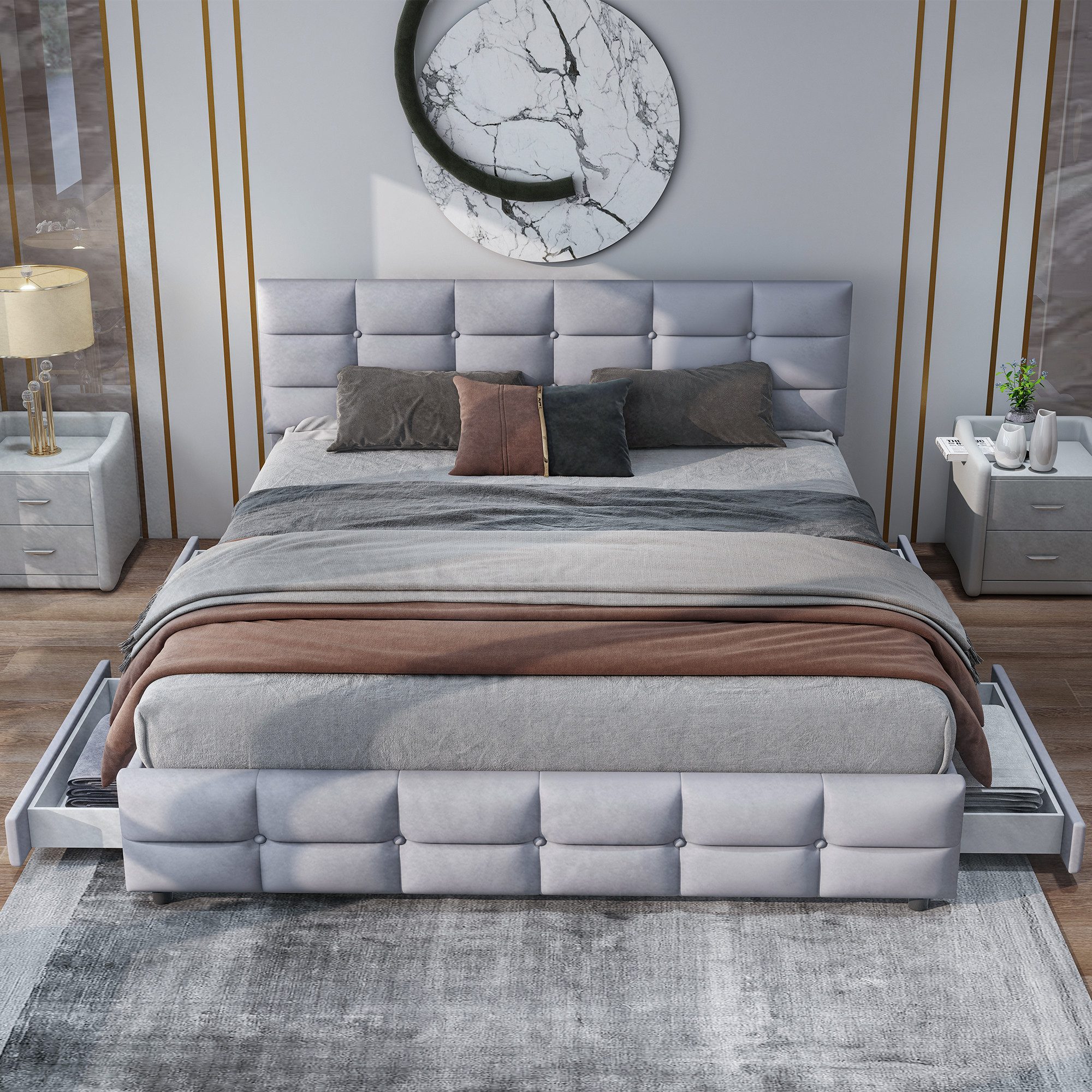 STILVORA Polsterbett 180x200 Bettgestell mit Matratze,Jugendbett günstig online kaufen