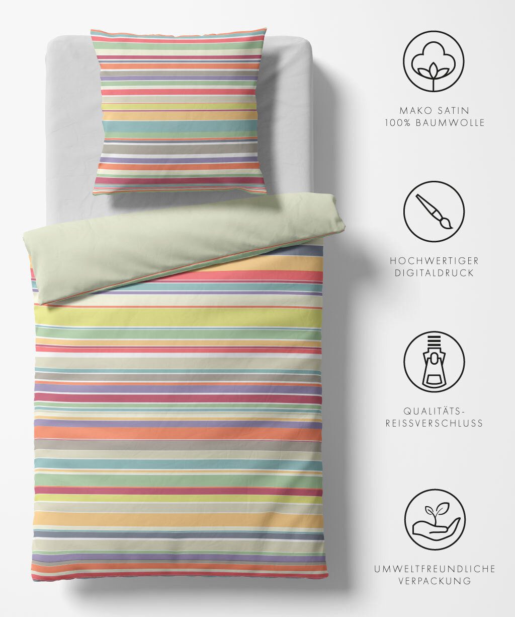 fleuresse Bettwäsche Baumwoll Bettwäsche Bed Art günstig online kaufen