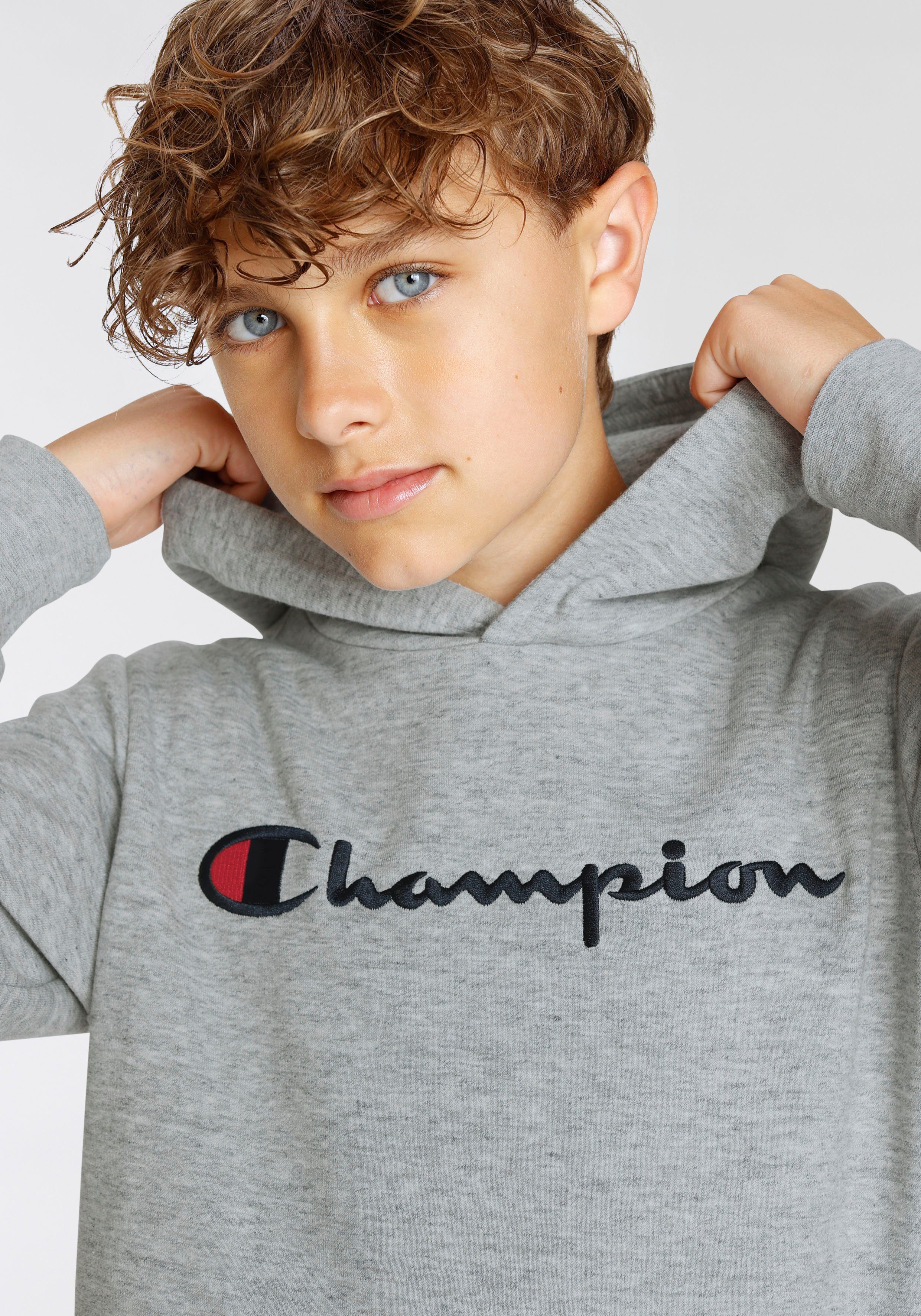 Champion grau 2 - für Sweatshirt Classic Kinder Hooded large Logo Sweatshirt