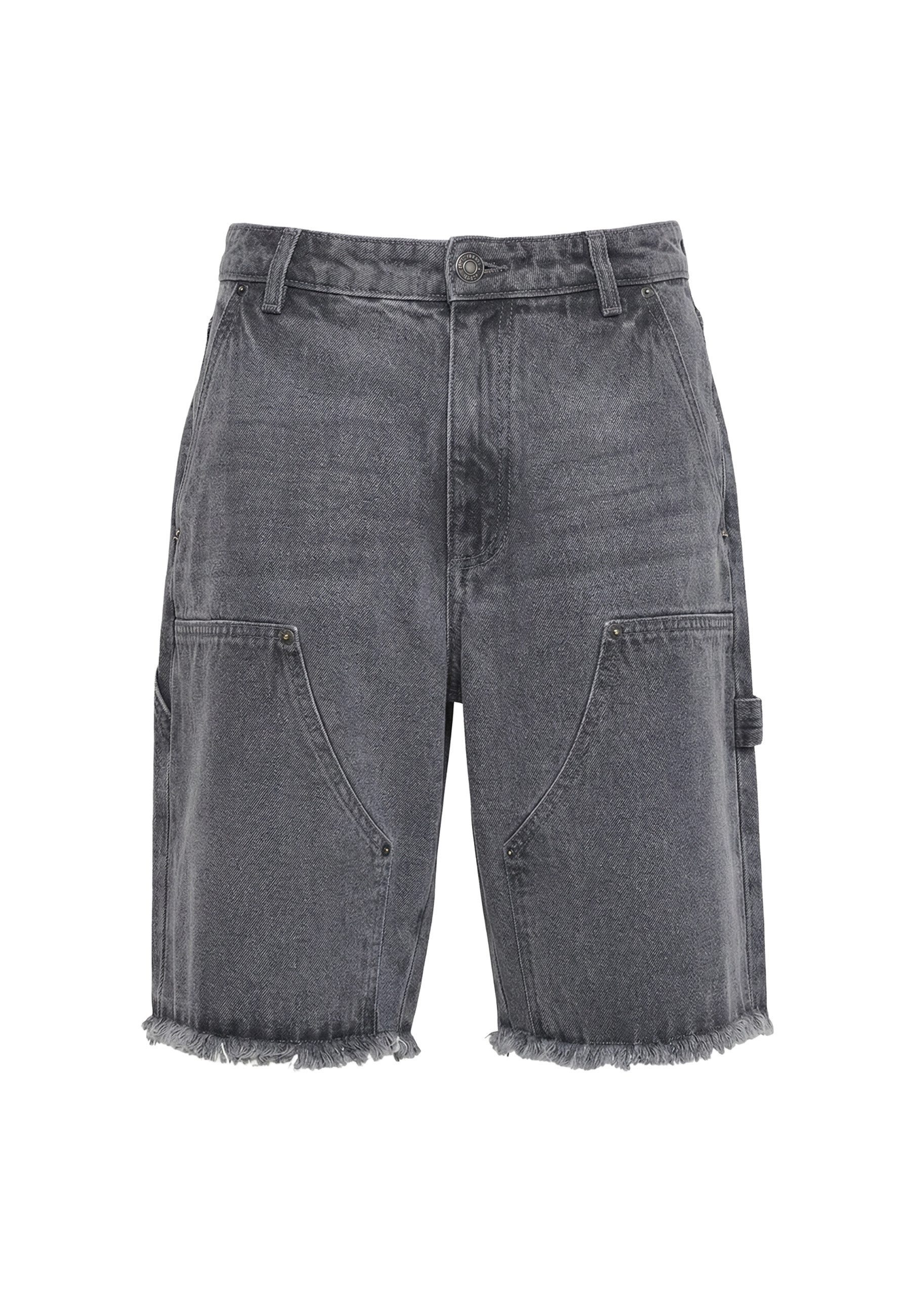 URBAN CLASSICS Shorts Urban Classics Open Edge Two Knee Denim Shorts (1-tlg)
