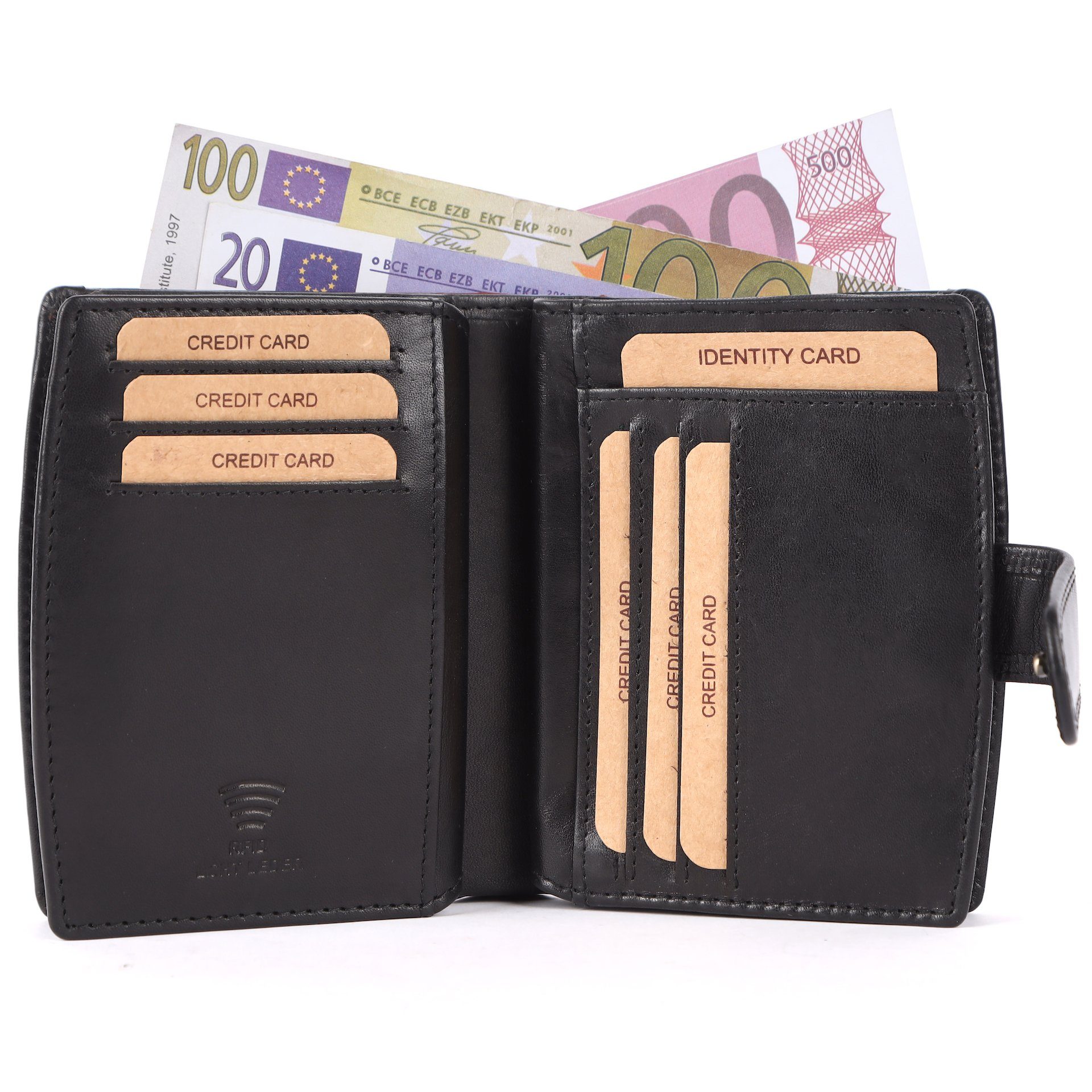 Benthill Geldbörse Damen Echt Leder Geldbeutel RFID Portemonnaie mit vielen günstig online kaufen