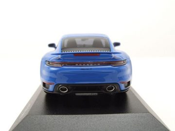 Minichamps Modellauto Porsche 911 (992) Turbo S 2020 blau Modellauto 1:43 Minichamps, Maßstab 1:43