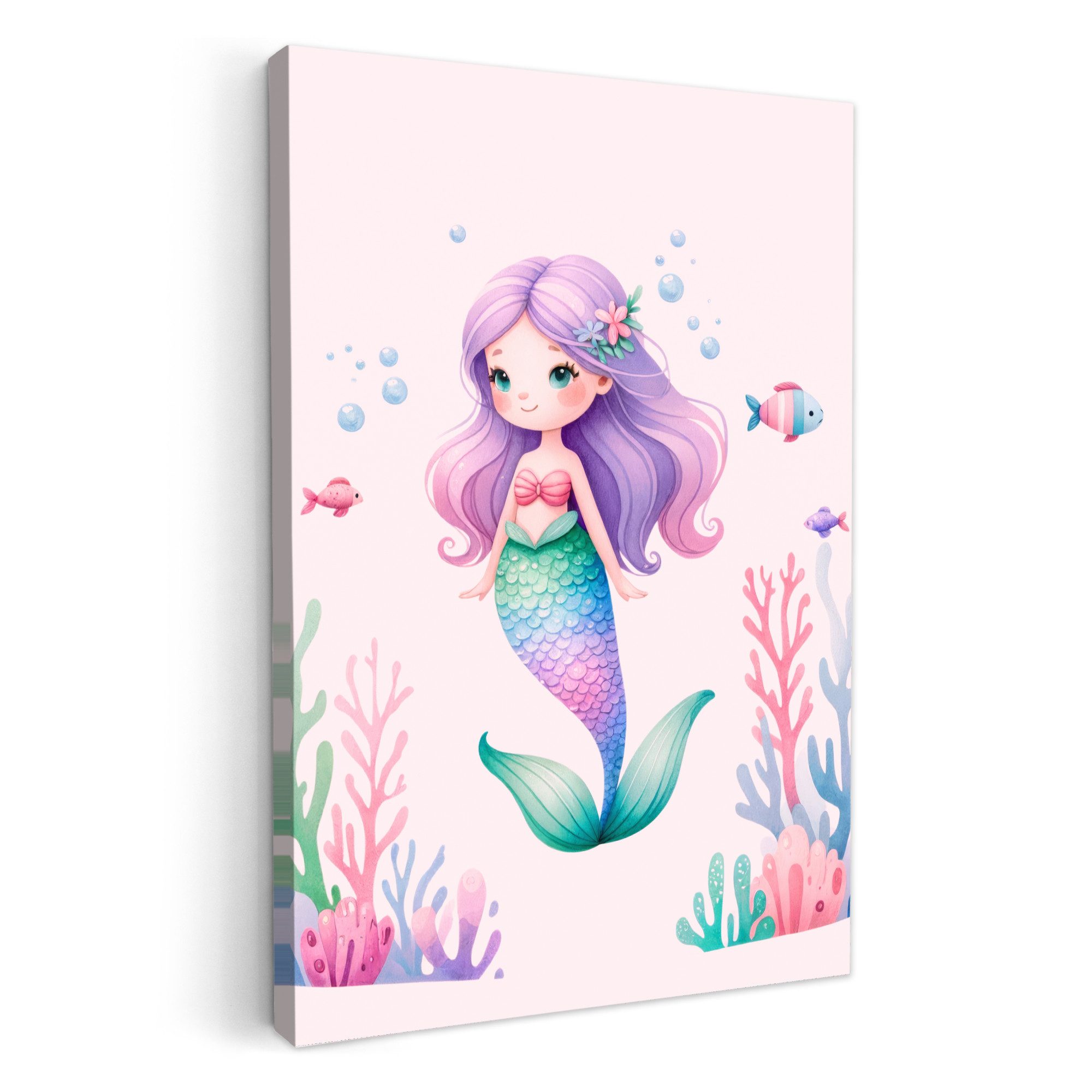 OneMillionCanvasses® Leinwandbild Meerjungfrau - Lila - Meerestiere - Unter günstig online kaufen