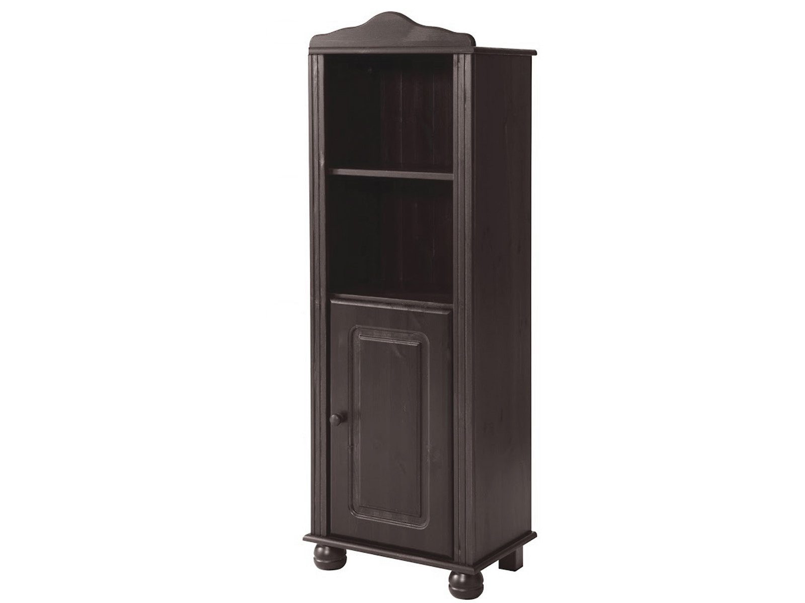 loft24 Standregal Ella, Bücherregal mit 1 Tür + 4 Fächer, Breite 45 cm, Landhausstil havana