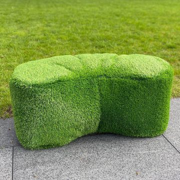 Kögler Gartenfigur AniPlants, Grasfigur, "Möbel", Kidney-Hocker, Gartendeko, 40 cm, Modernes Design und hochwertige Verarbeitung