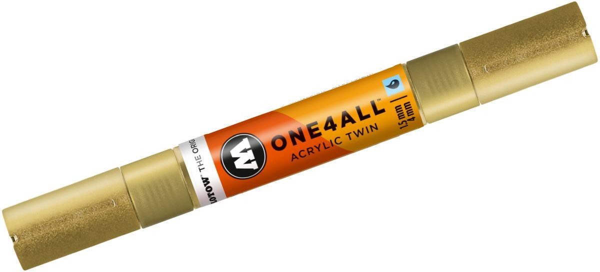 MOLOTOW Permanentmarker Permanentmarker One4All Acrylic Twin nachfüllbar 1,5 und 4mm metallic