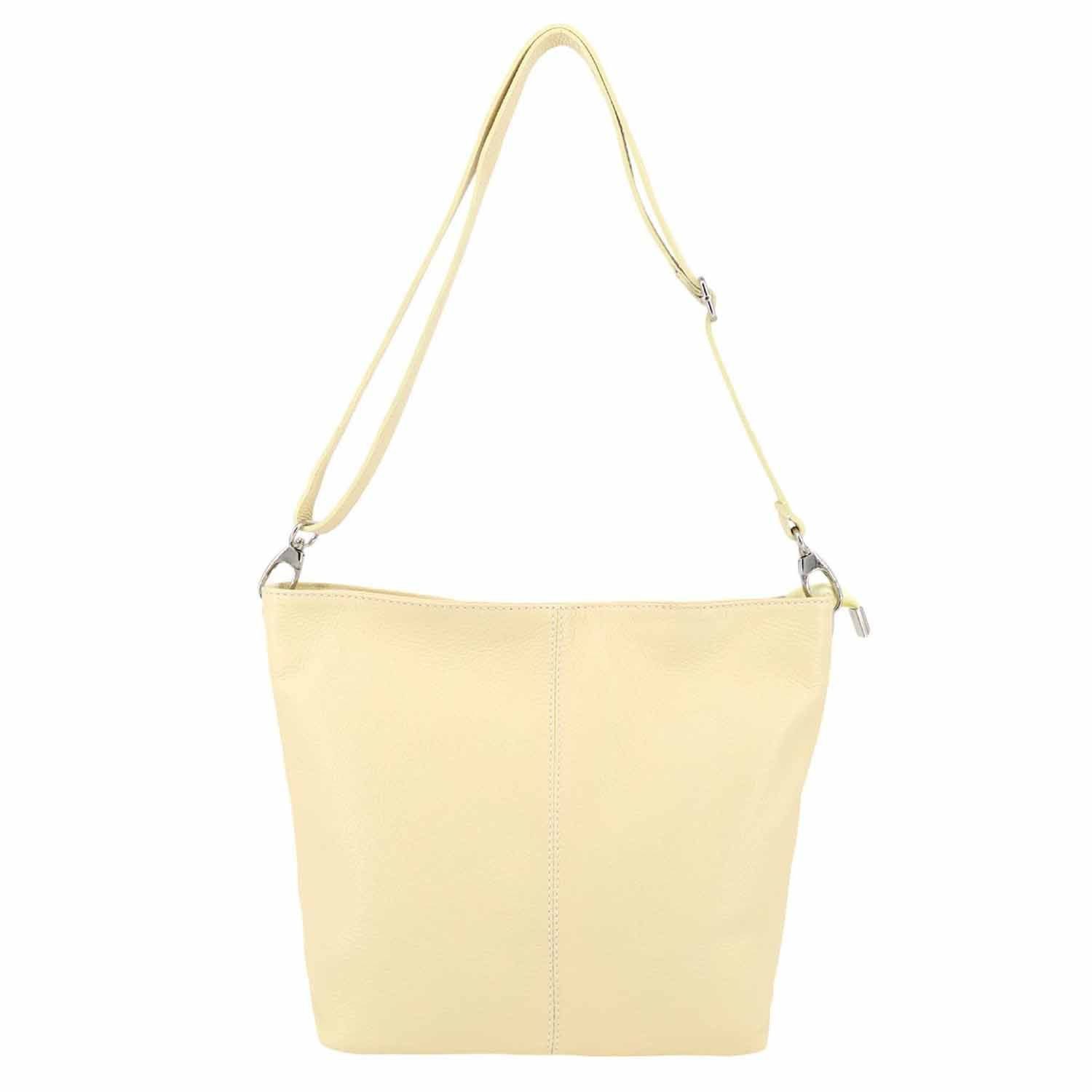 ITALYSHOP24 Shopper Made in Italy Damen Leder Tasche Schultertasche, als Handtasche, Umhängetasche, CrossOver tragbar