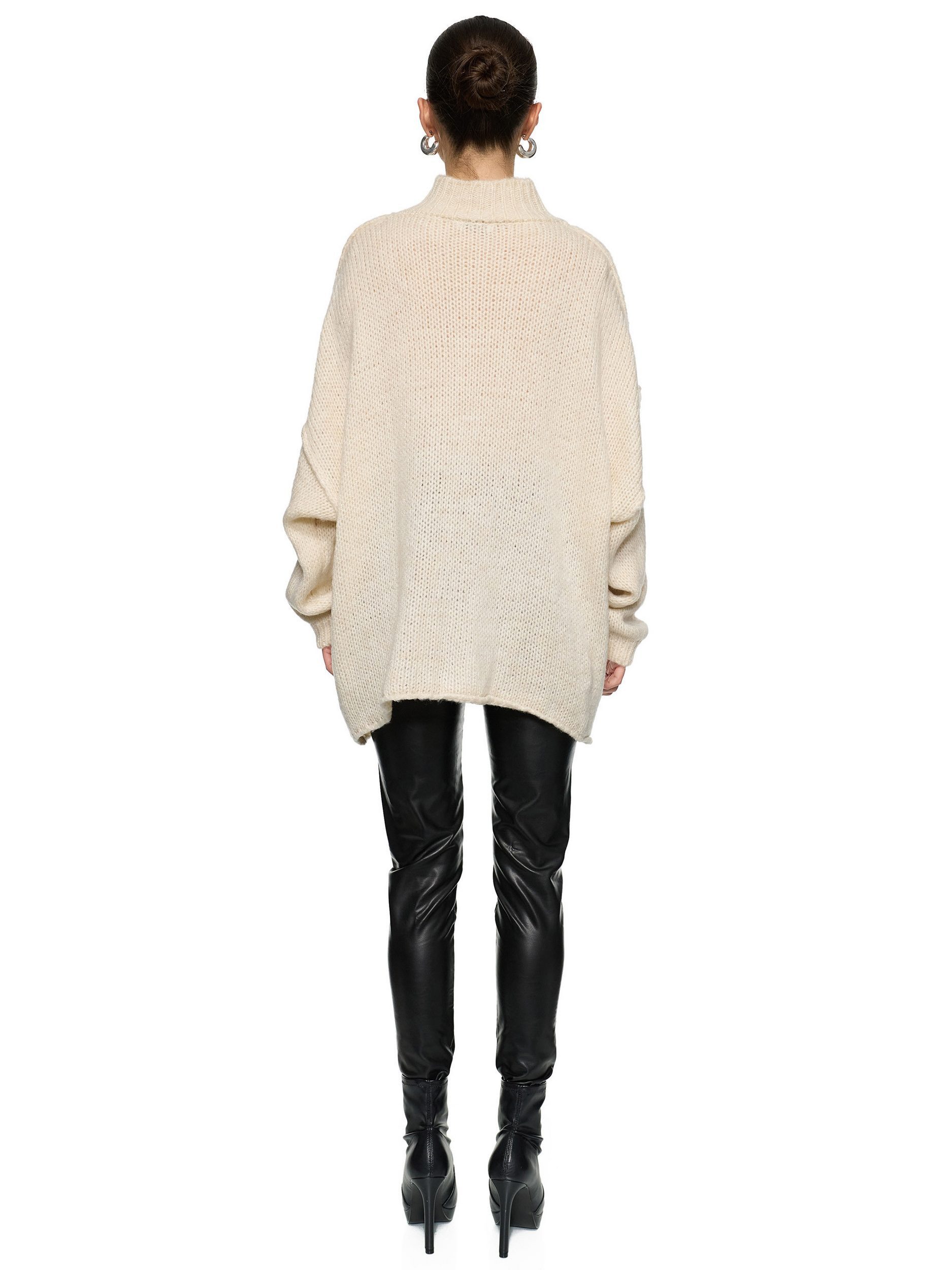 Worldclassca Longpullover WORLDCLASSCA Damen Oversize Strickpulllover Lang Pulli mit Steh Kragen Neue Kollektion - Stilvolle und gemütliche Strickmode für Damen