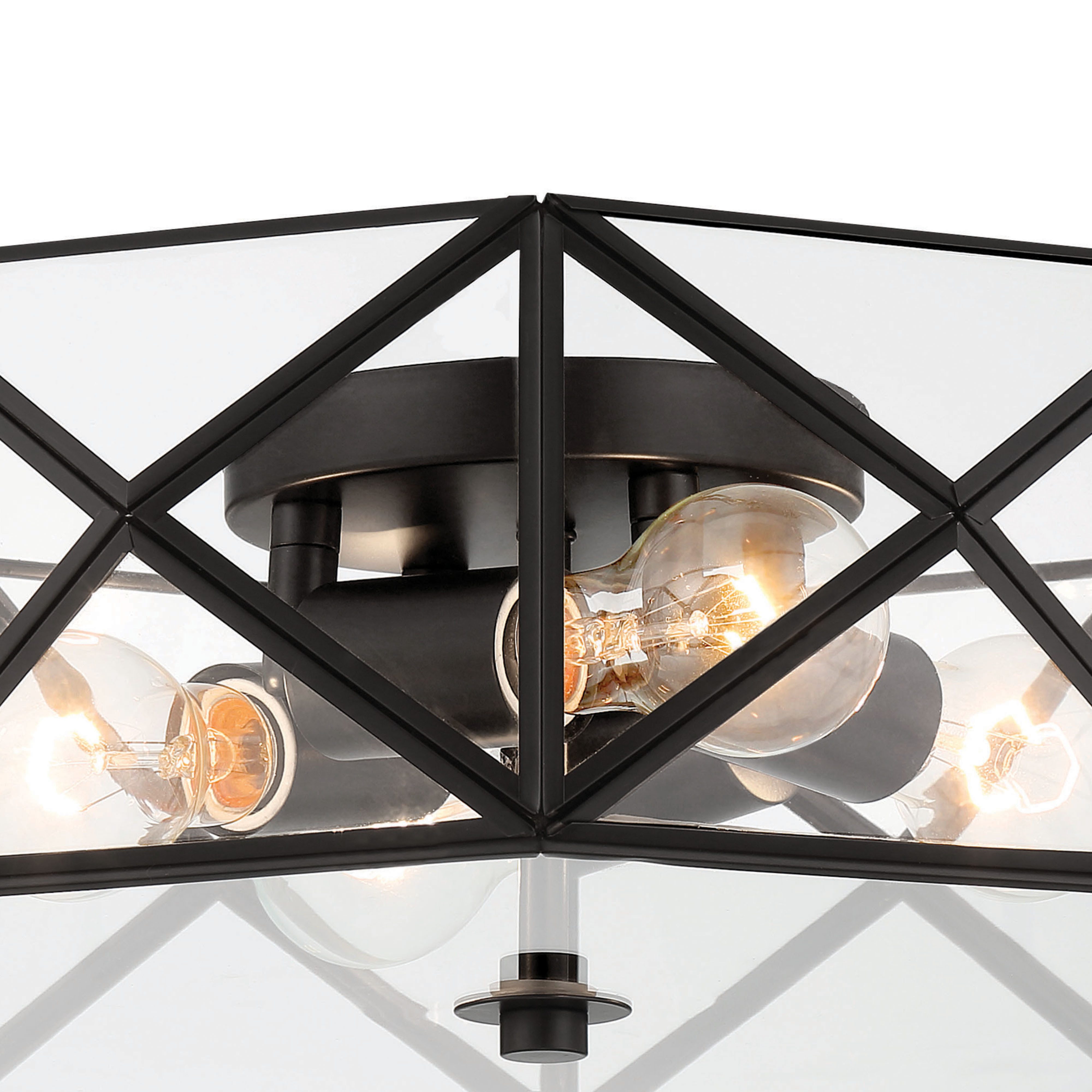 MLT&RIDDLE Deckenleuchte 4 Licht 43cm Einzigartige Geometrische Statement Deckenleuchte, ohne Leuchtmittel