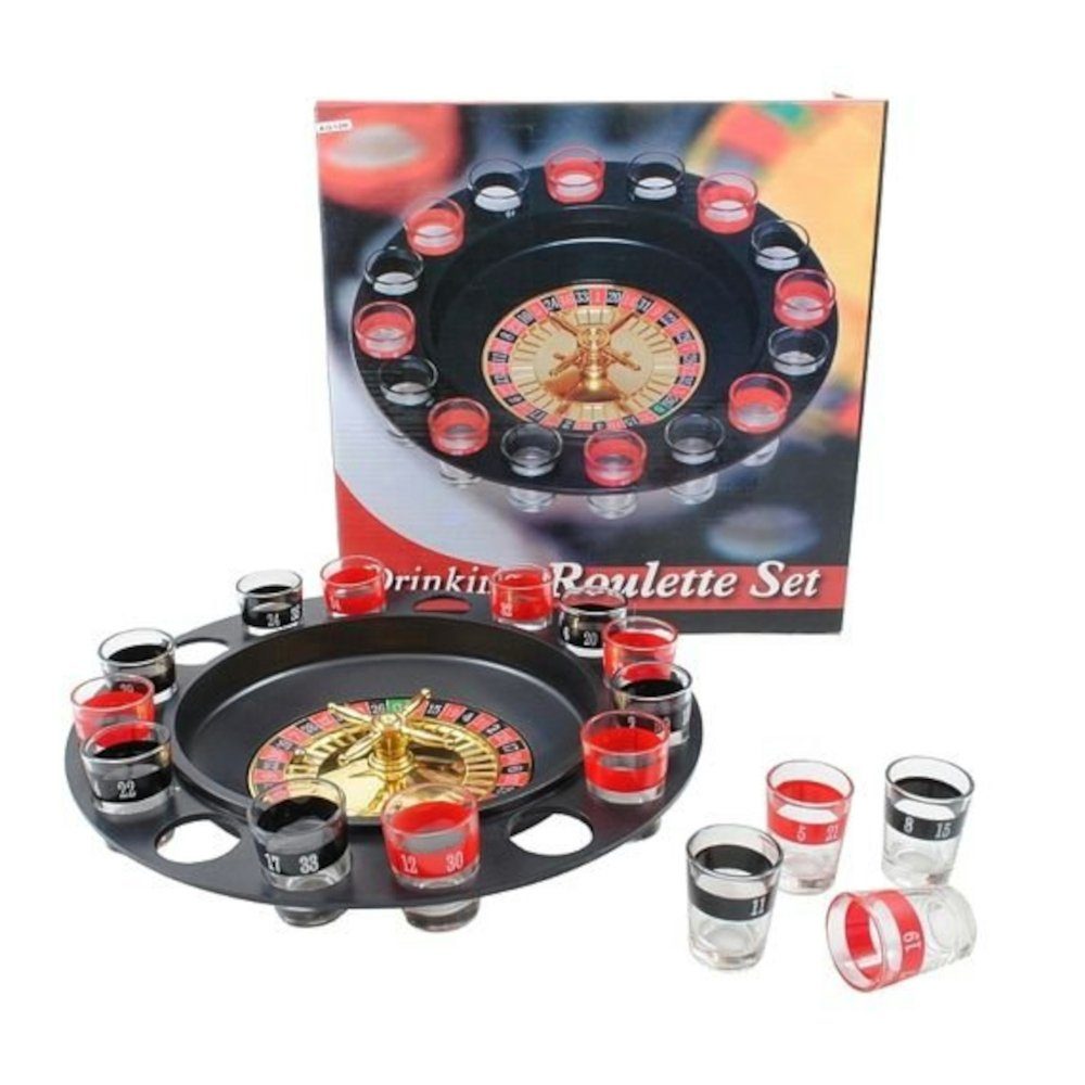 ISO TRADE Steckspielzeug Trinkroulette Gläser Set, (Spar-Set, 18-tlg), Party Roulette knüpft ihr schnell Kontakte. Riesenspaß