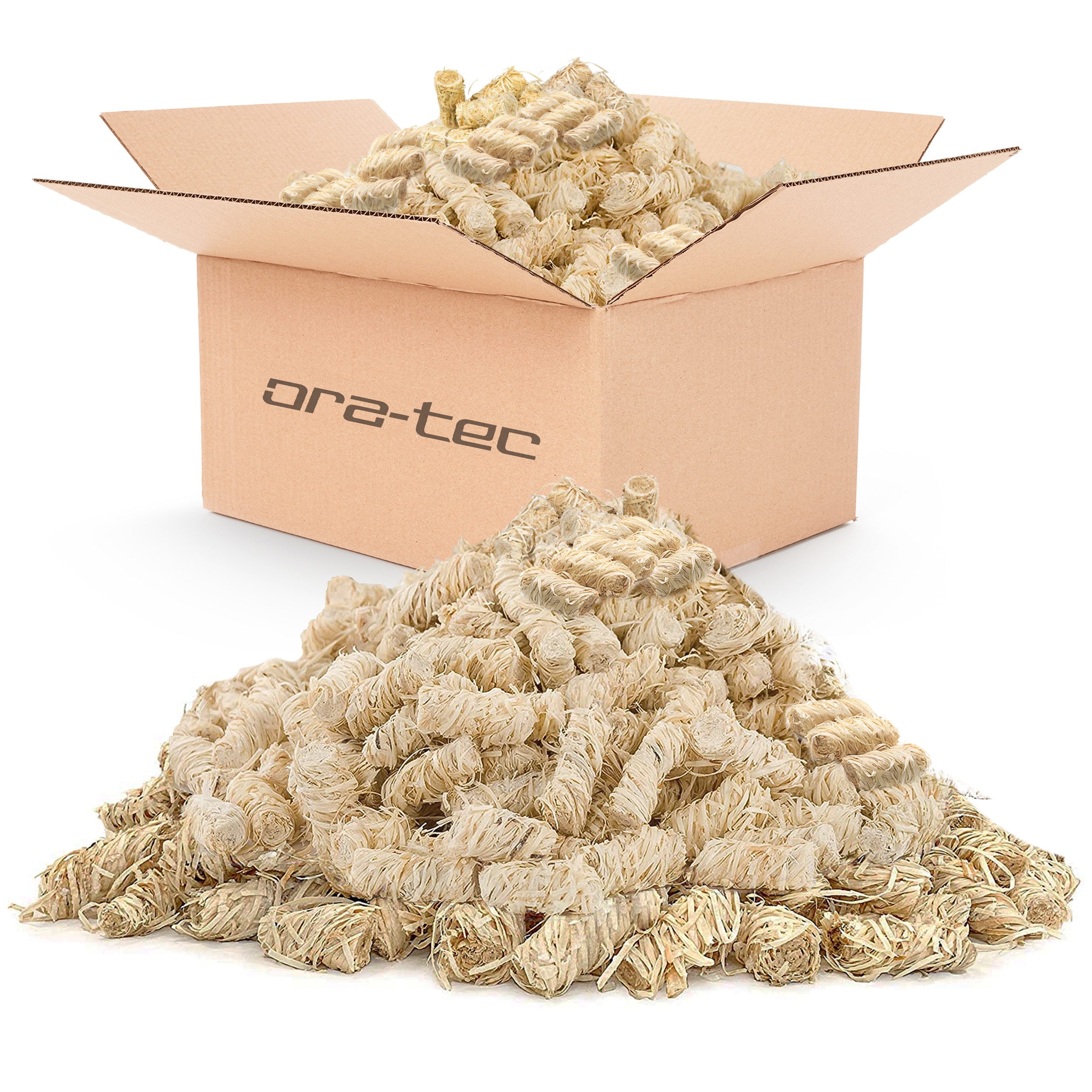 Ora-Tec Grillanzünder 2,5 KG Kaminanzünder Holzwolle Anzünder für Kamine