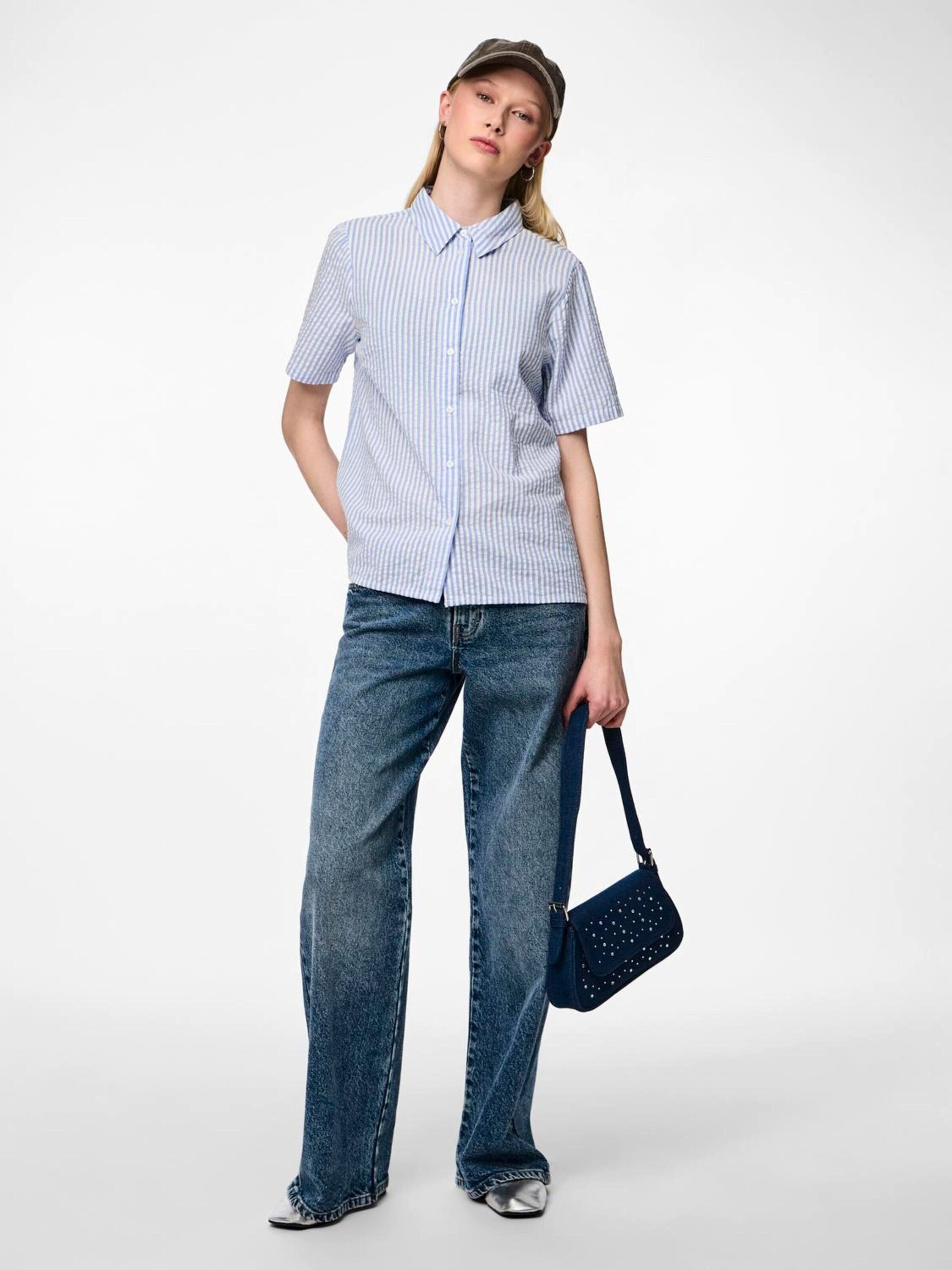 pieces Kurzarmbluse SALLY (1-tlg) Plain/ohne Details günstig online kaufen