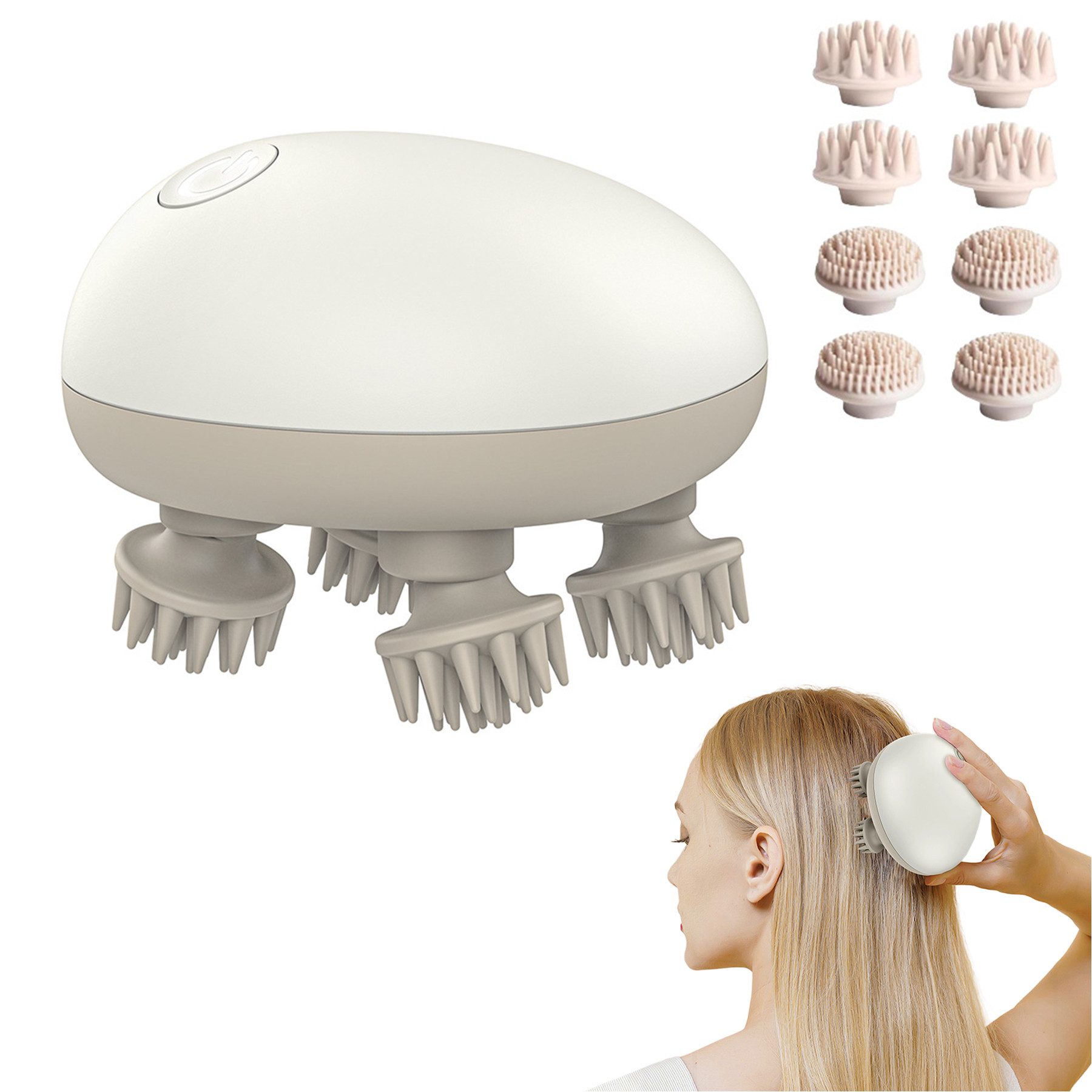 Massagegerät Kopfmassagegerät, Elektrisches Massagegerät mit 8 Massageköpfen
