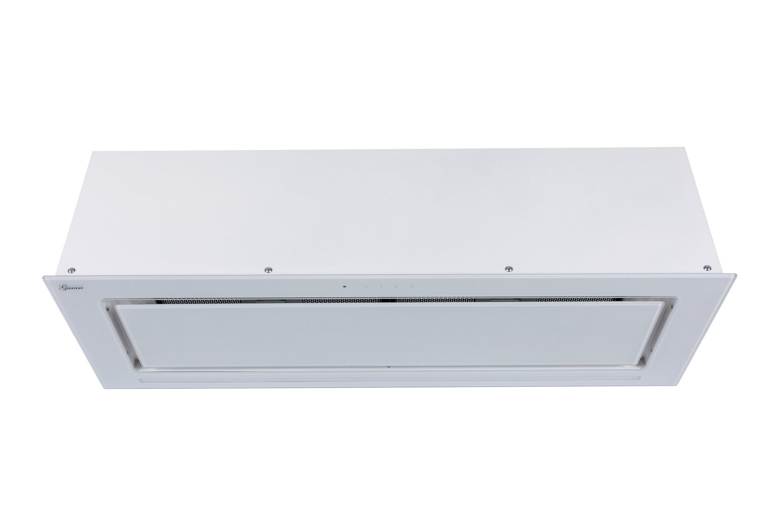 GURARI Deckenhaube GCH E 217 WH 90 PRIME/5 GCH E 217 WH 90 PRIME/5, Einbau Dunstabzugshaube 90 cm, in Weiß,Weiß Glas, 1000m³/h