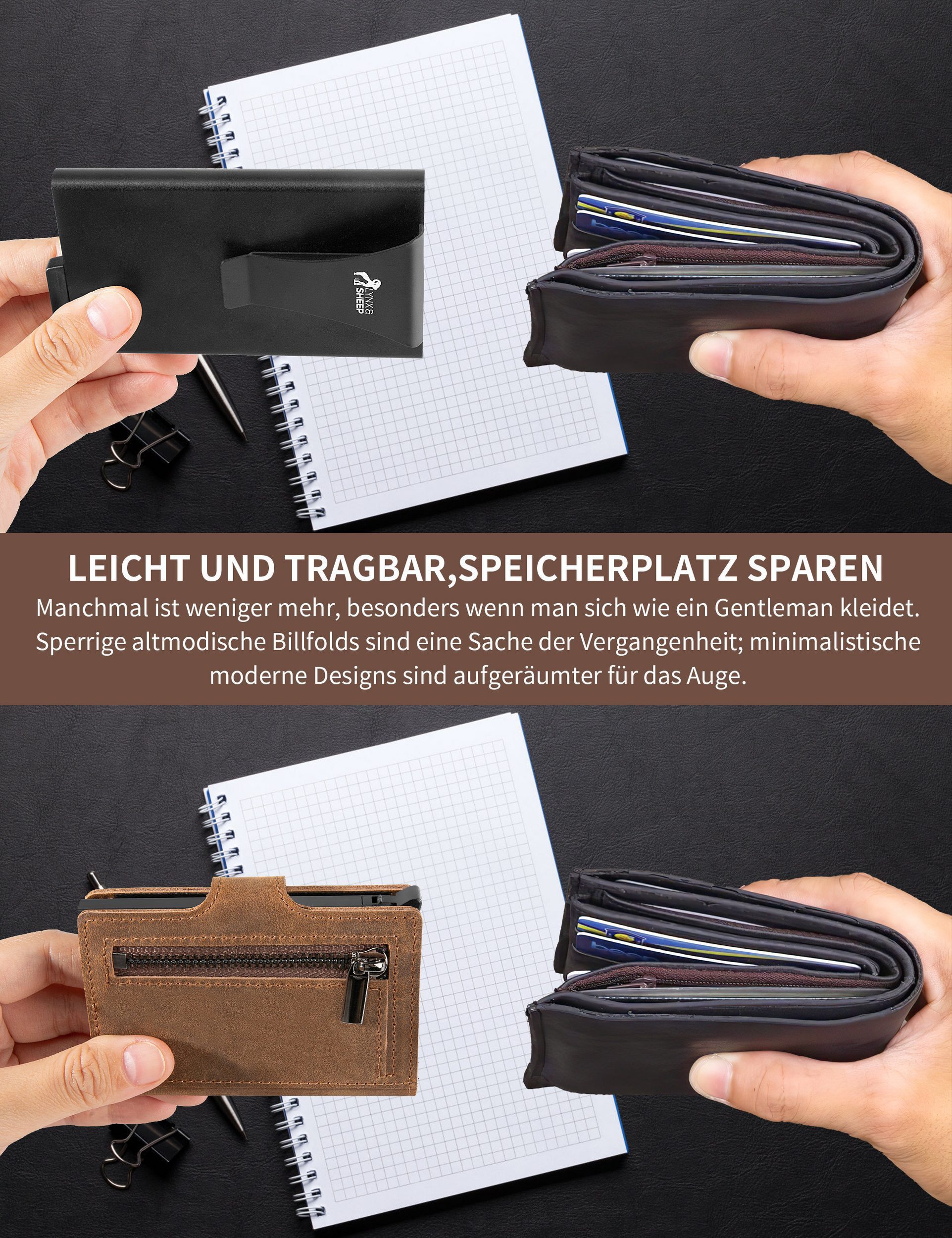 OYLCDI Geldbörse 2pcs Kartenetui mit RFID-Schutz,Smart günstig online kaufen