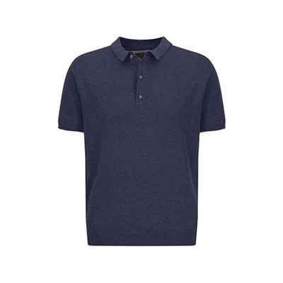 FYNCH-HATTON Poloshirt blau passform textil (1-tlg)