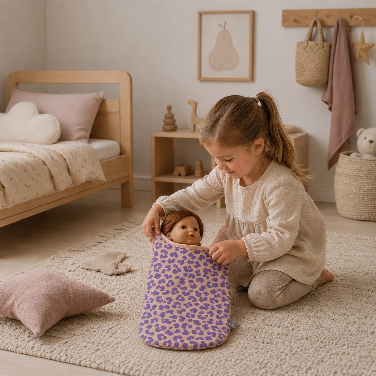 howa Puppen Schlafsack Leo, weich gepolstert, für Puppen bis 48 cm